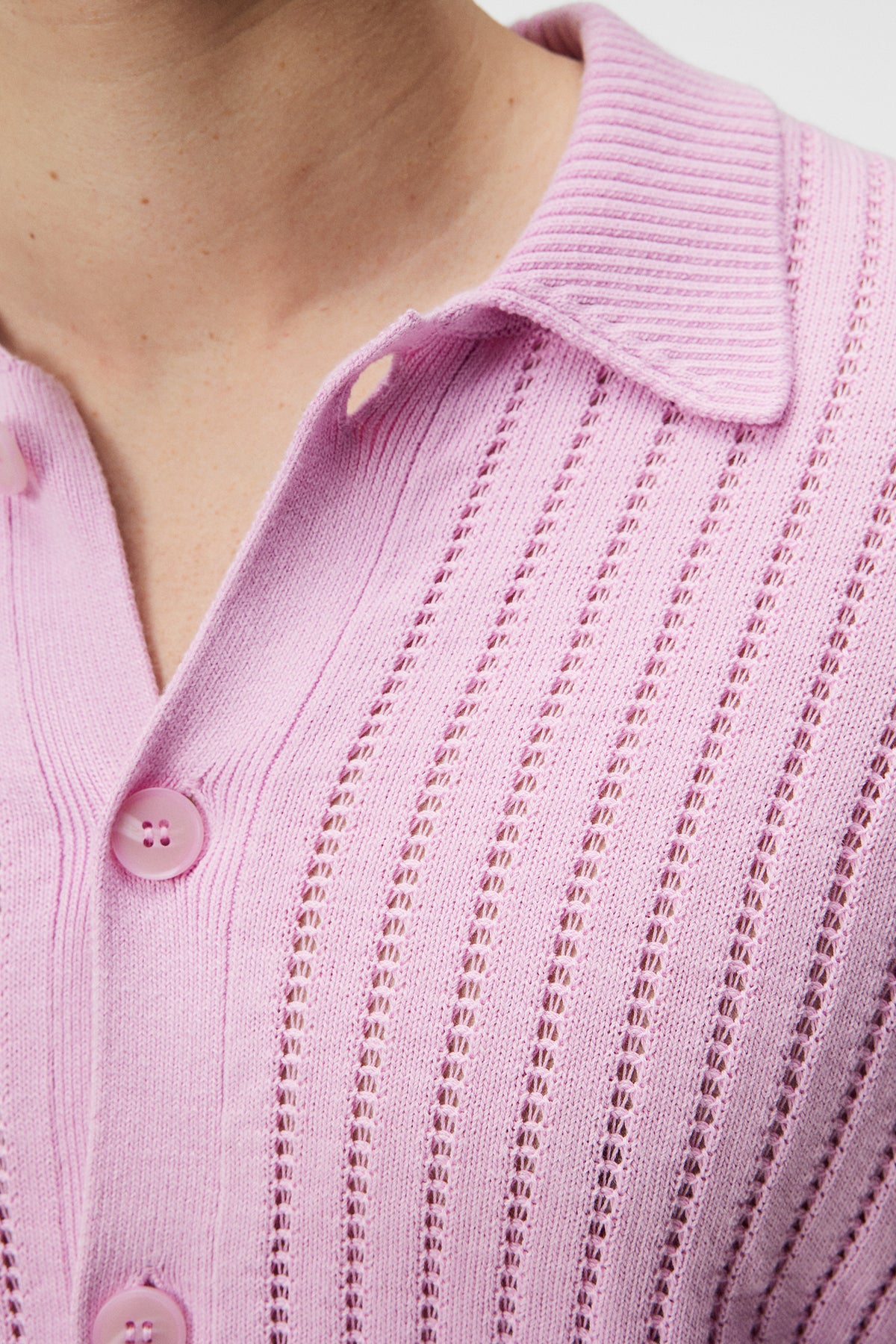 Edmondo Collar Cardigan in Pink Lavender by J.Lindeberg