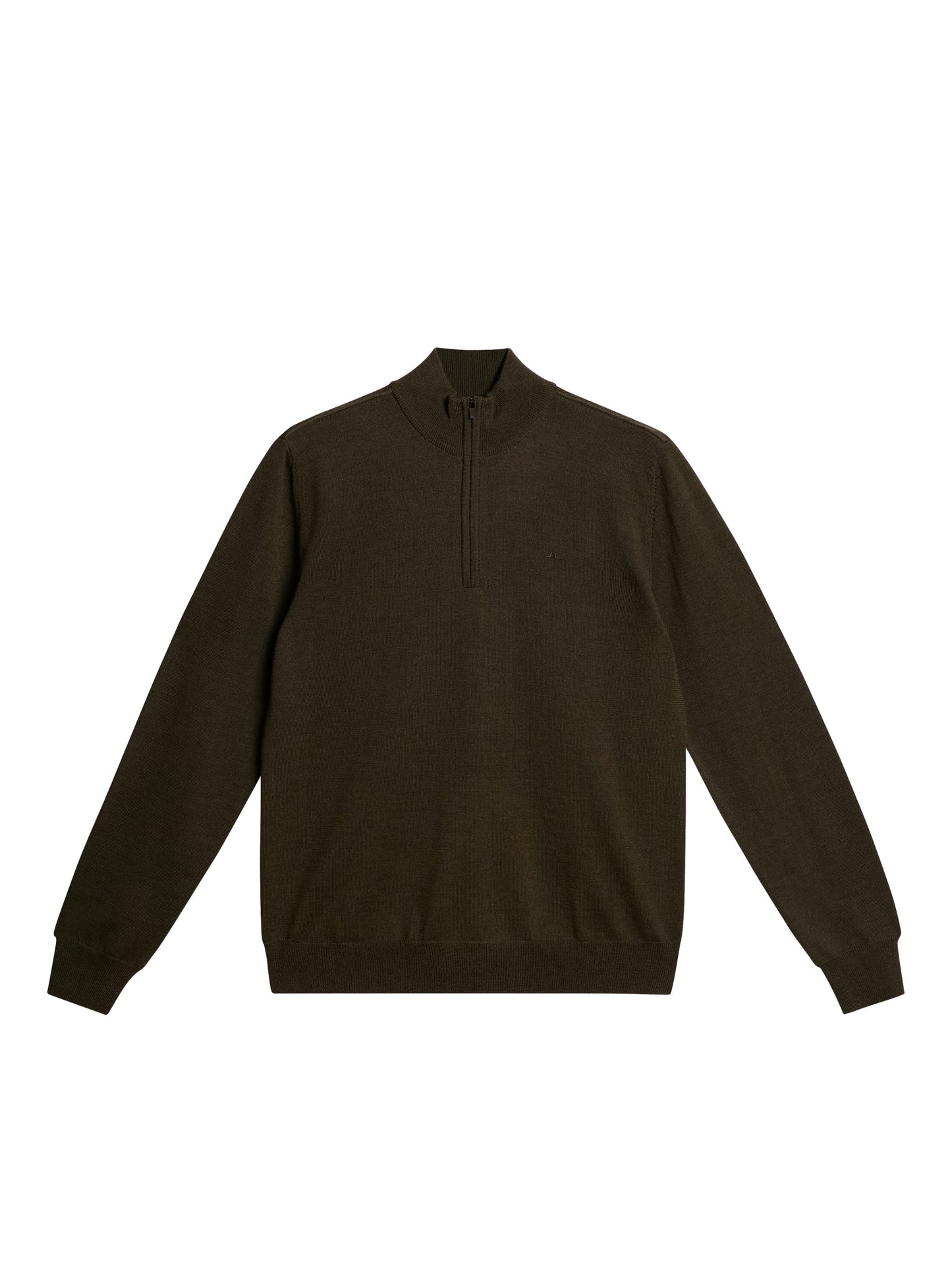 Kiyan Quarter Zip Sweater in Forest Green by J.Lindeberg