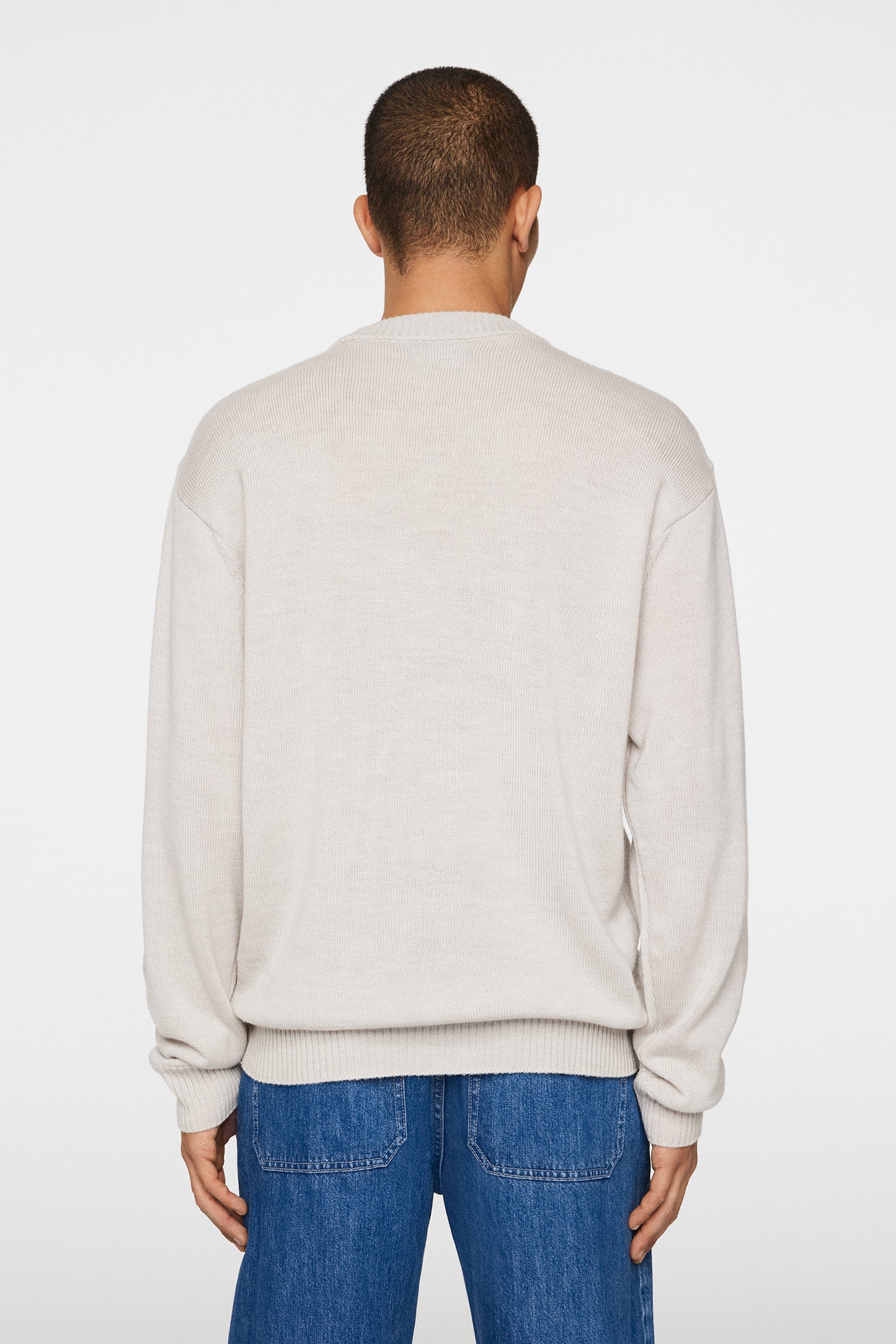 Kino Merino Crew in Moonbeam Melange by J.Lindeberg