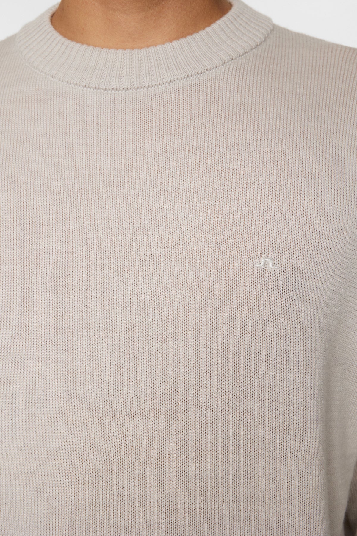Kino Merino Crew in Moonbeam Melange by J.Lindeberg