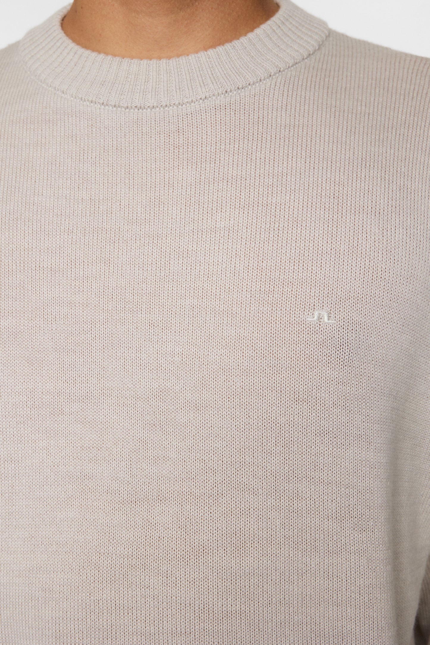 Kino Merino Crew in Moonbeam Melange by J.Lindeberg