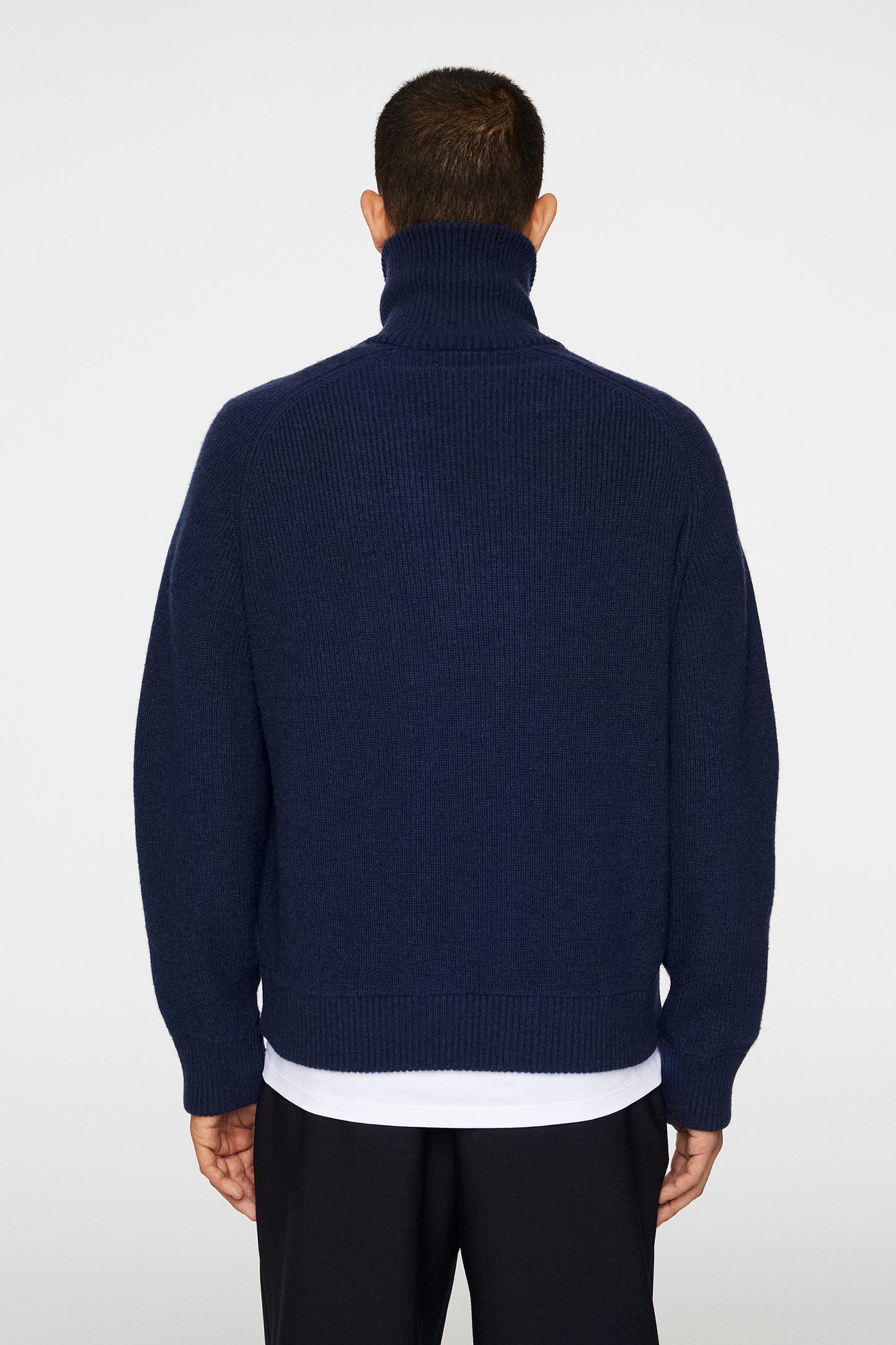 Wilmer Quarter Zip Knit in JL Navy by J.Lindeberg