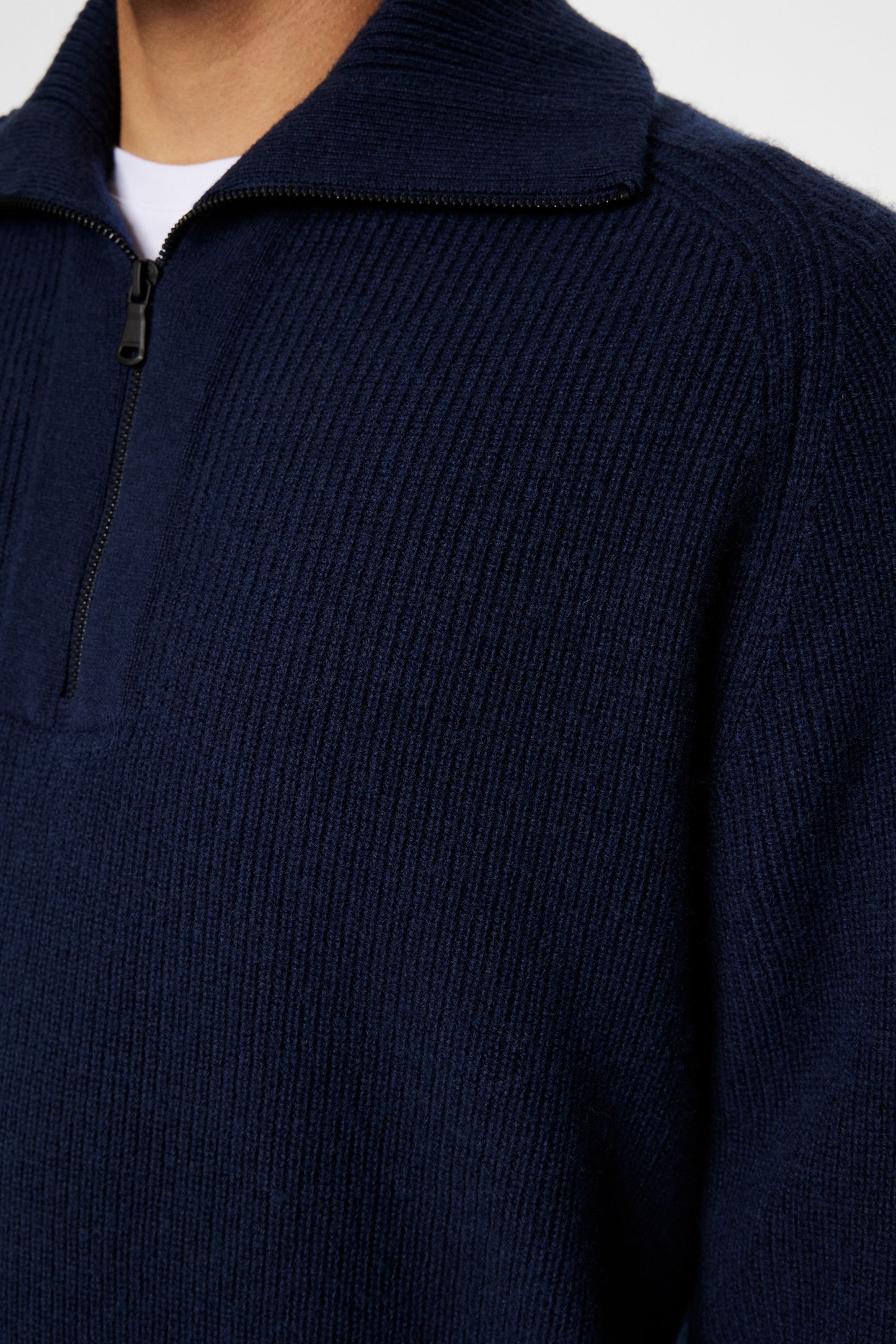 Wilmer Quarter Zip Knit in JL Navy by J.Lindeberg
