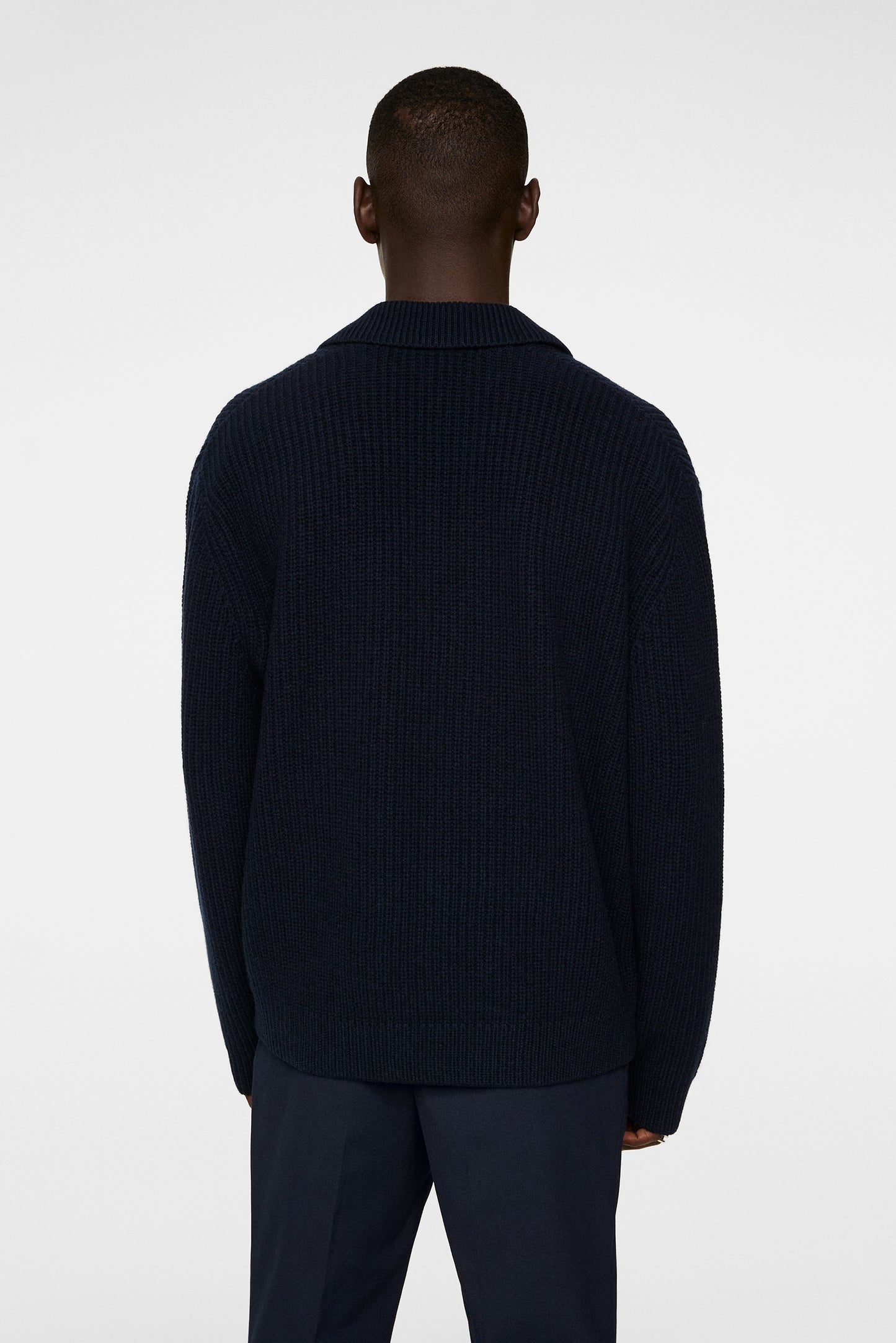 Jethro Heavy Polo Knit in JL Navy by J.Lindeberg