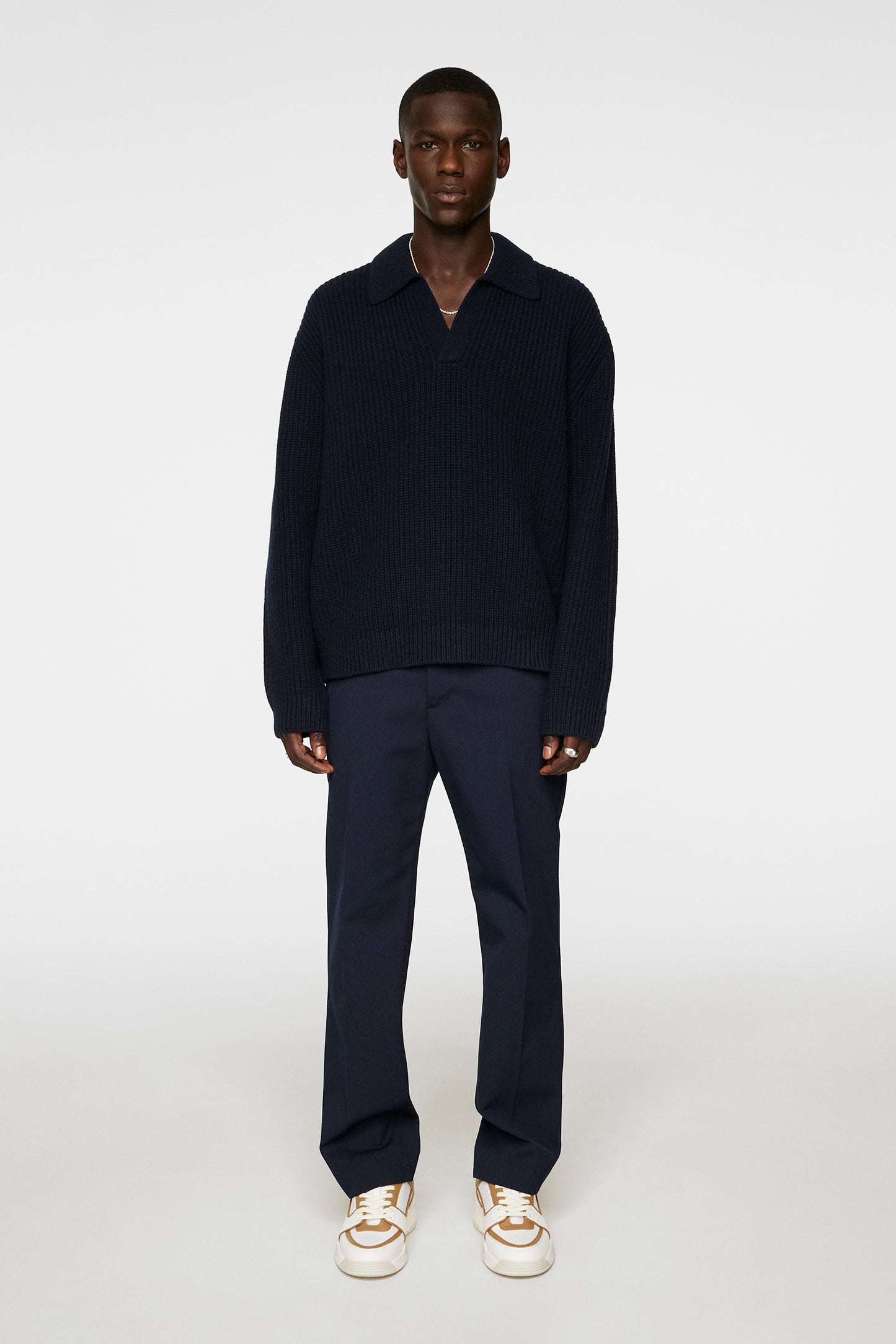 Jethro Heavy Polo Knit in JL Navy by J.Lindeberg