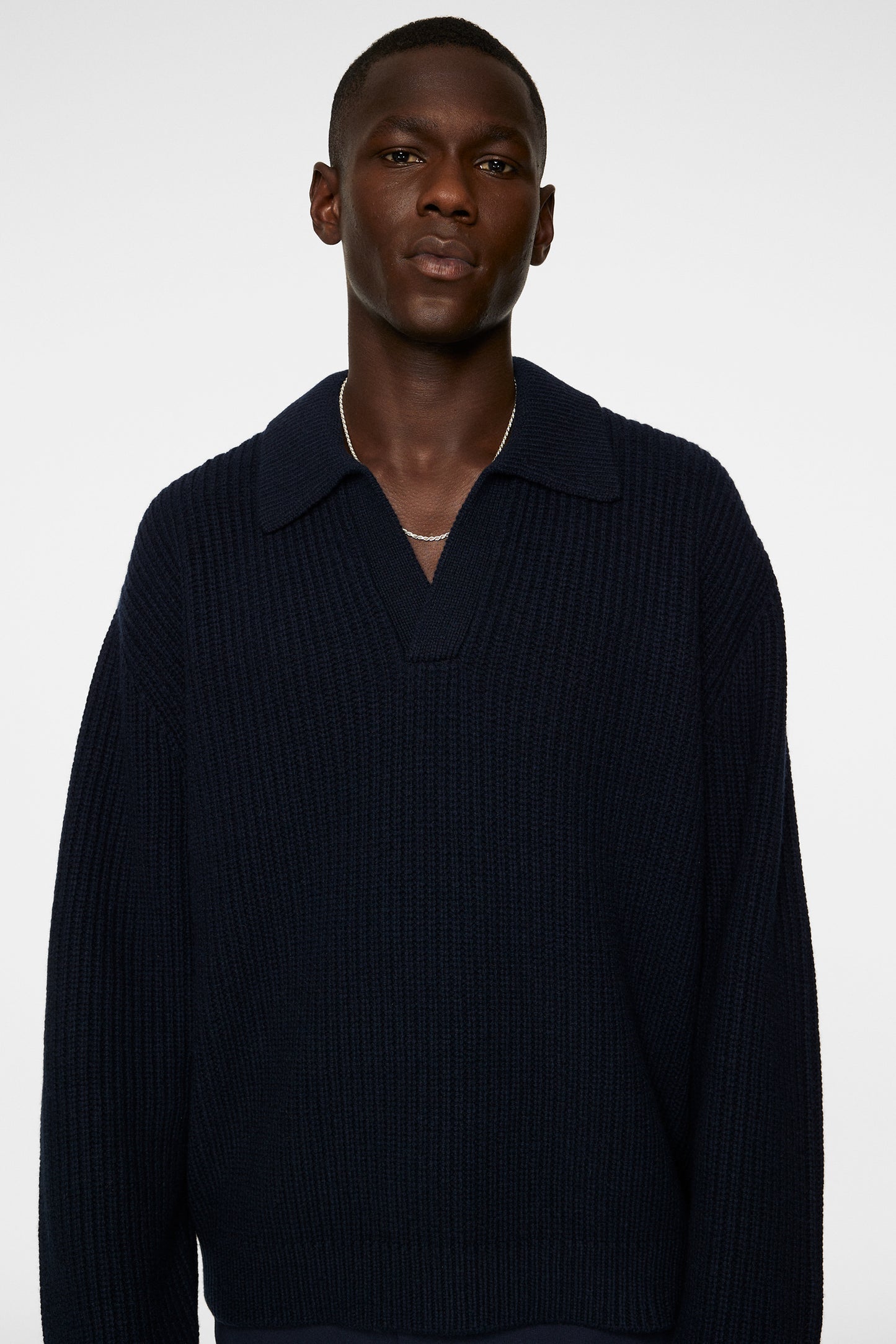 Jethro Heavy Polo Knit in JL Navy by J.Lindeberg
