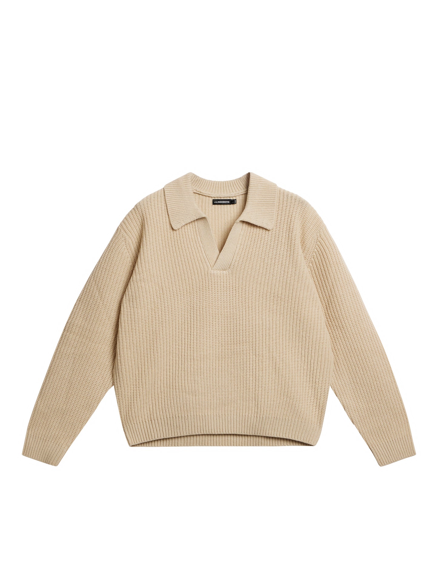 Jethro Heavy Polo Knit in Moonbeam by J.Lindeberg