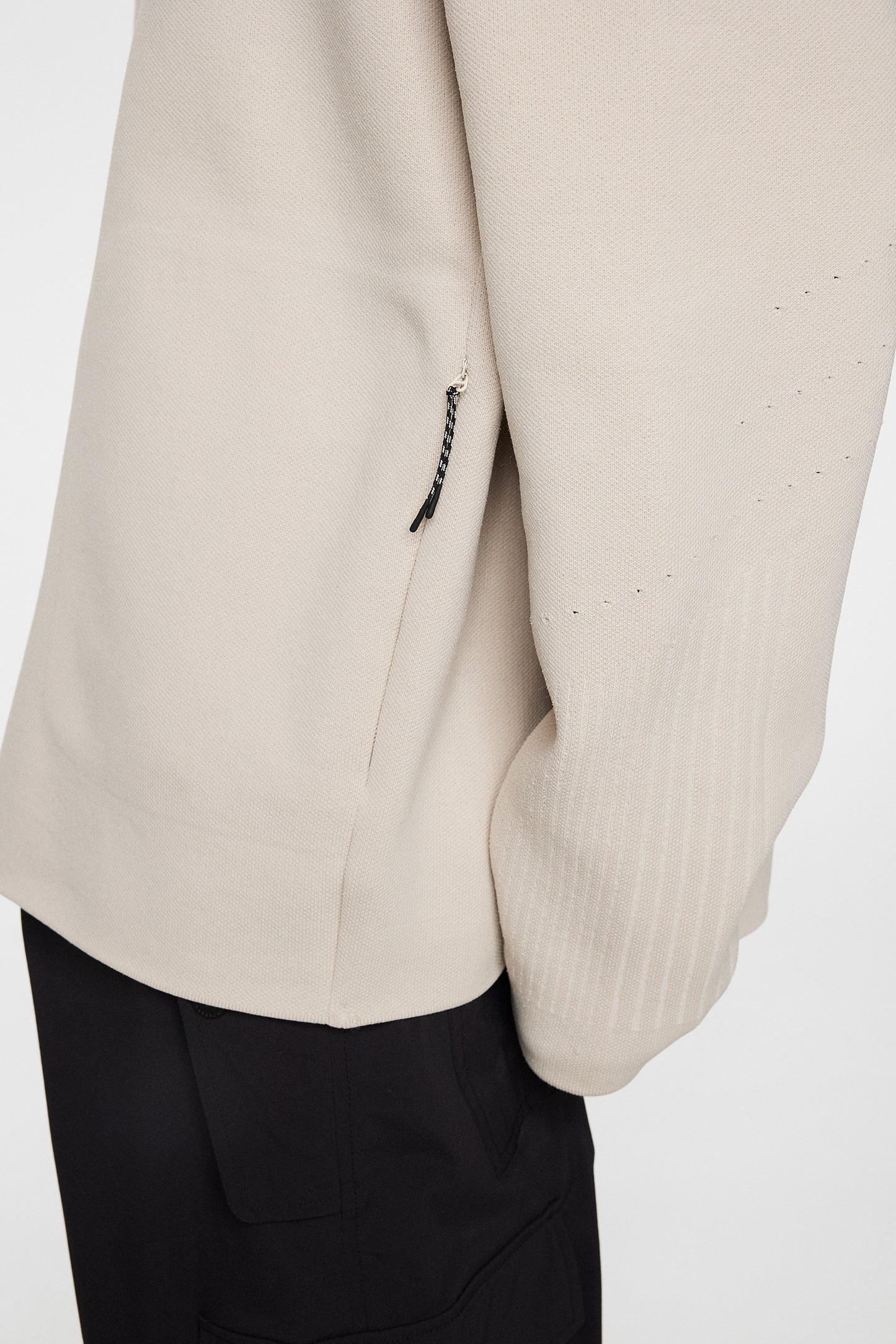 Matt Tech Knit Hood in Moonbeam by J.Lindeberg