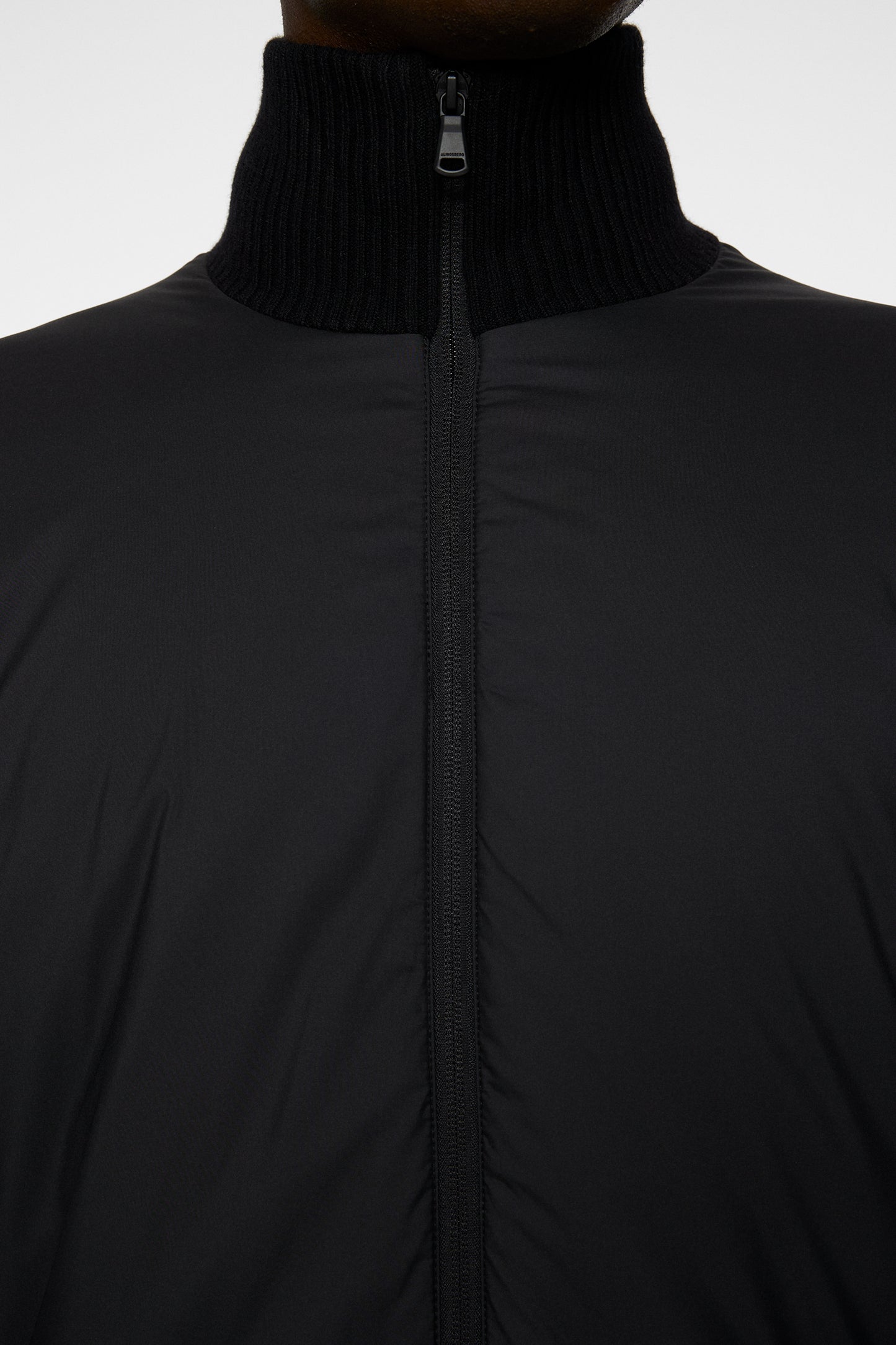 Beck Knitted Hybrid Jacket in Black by J.Lindeberg