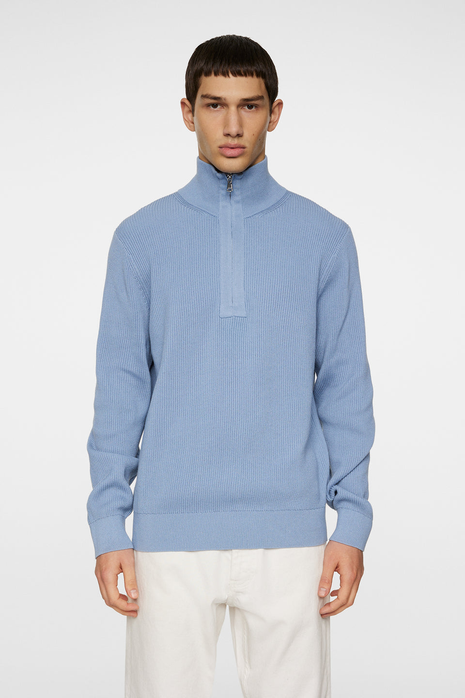 Alex Half Zip Knitted Sweater / Rain Washed
