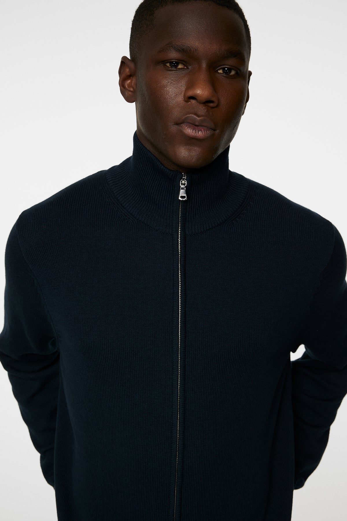 Alexis Full Zip Cardigan in JL Navy by J.Lindeberg