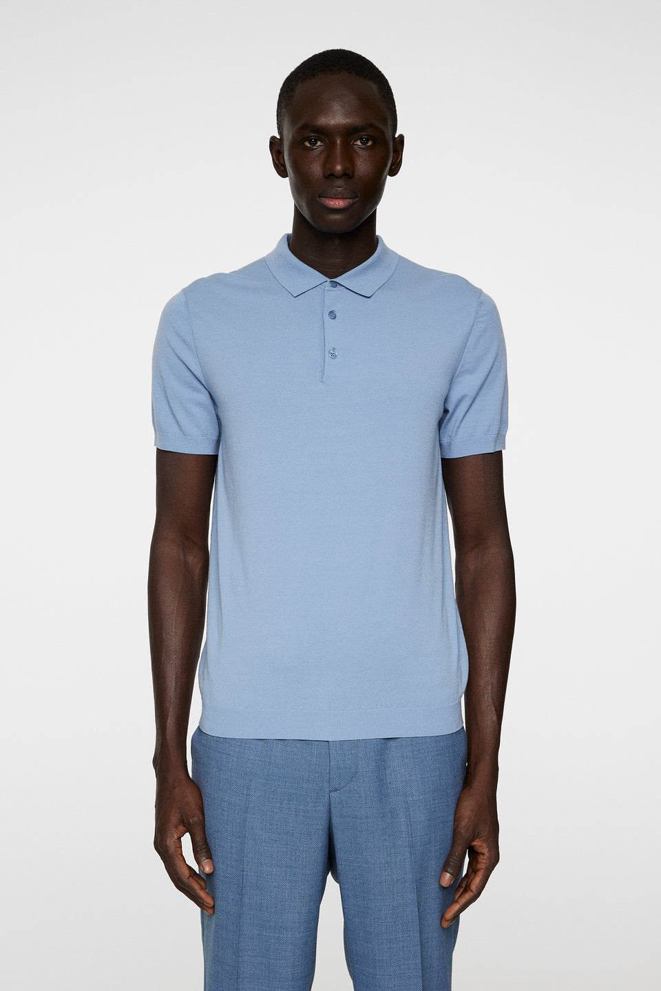 Ridge Knitted Polo / Rain Washed