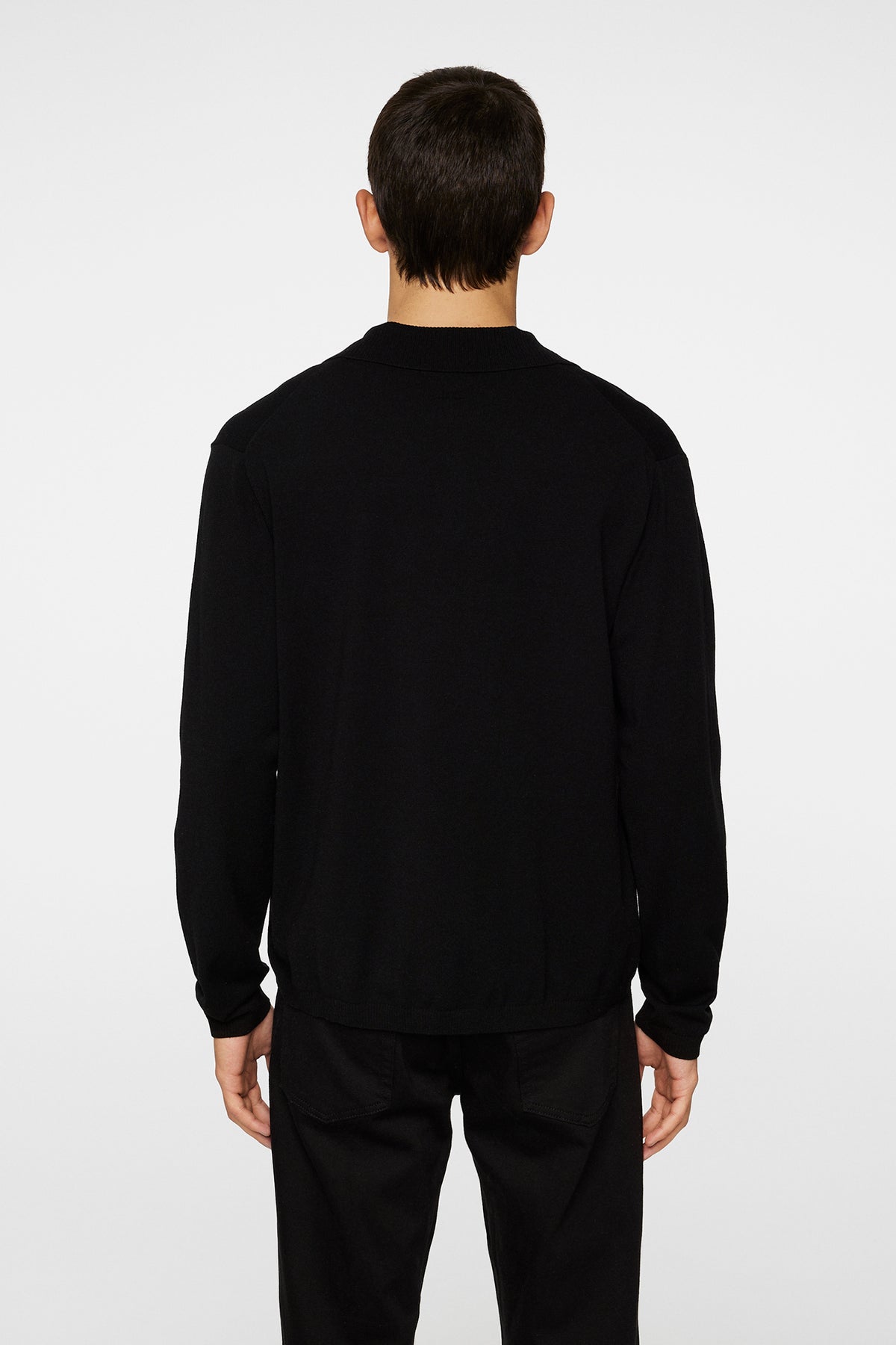 Rowan LS Polo in Black by J.Lindeberg