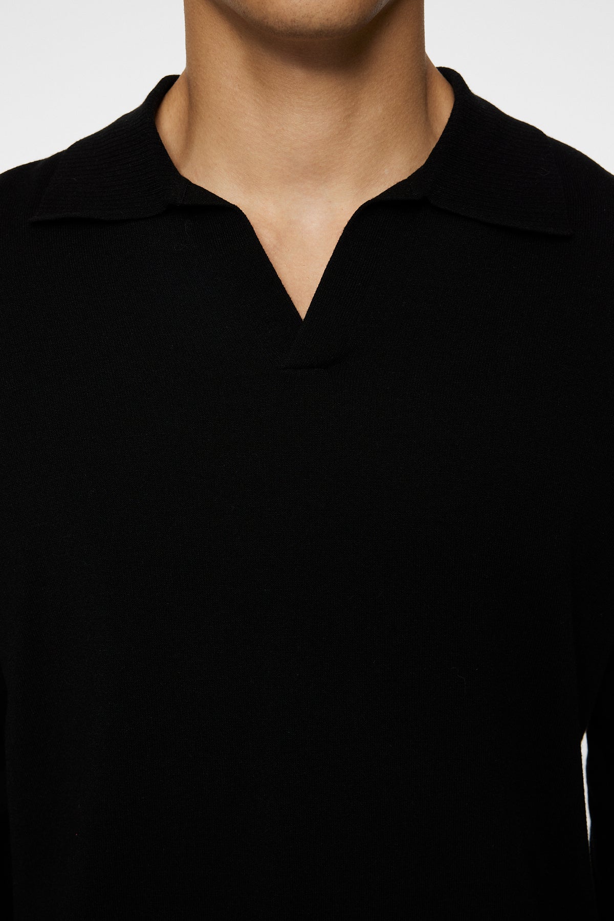 Rowan LS Polo in Black by J.Lindeberg