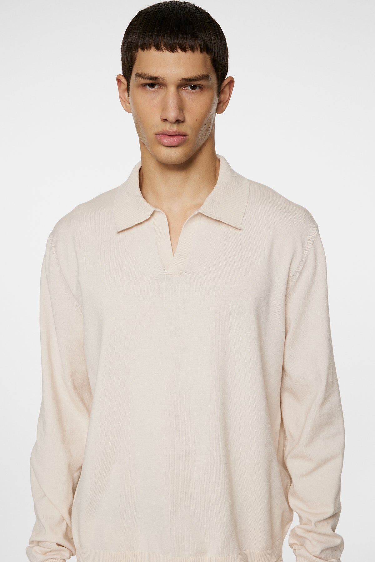 Rowan LS Polo in Moonbeam by J.Lindeberg