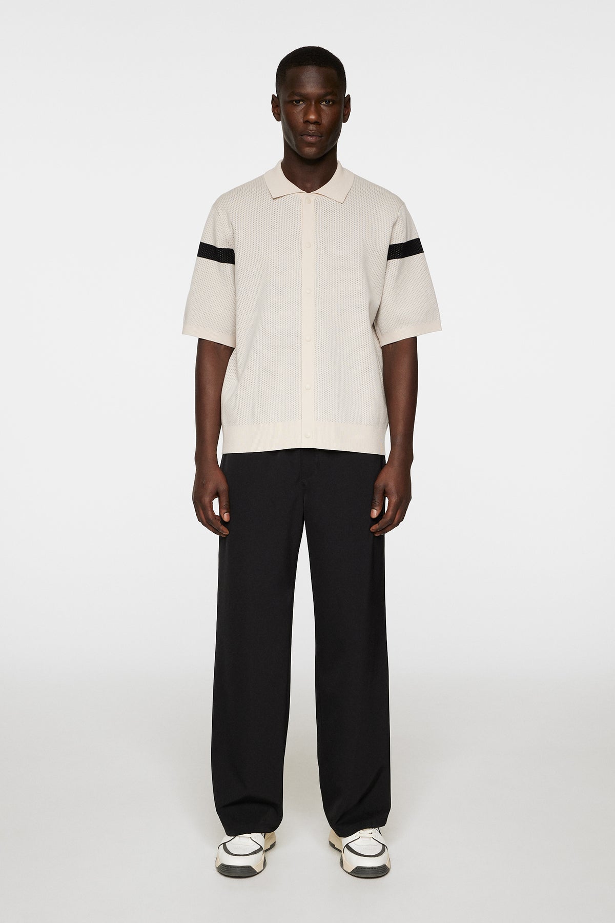 Rayne Knitted Shirt in Moonbeam by J.Lindeberg