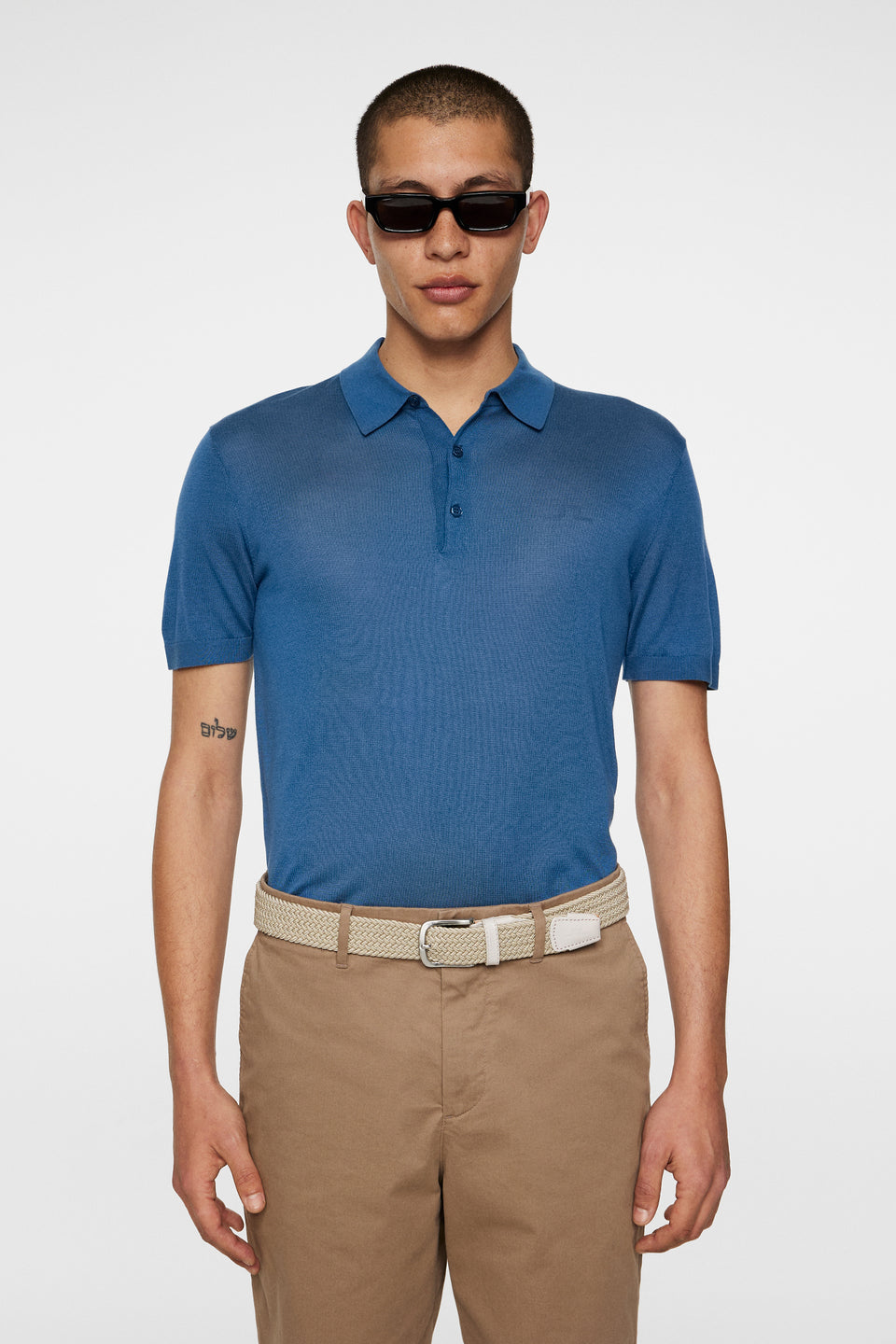 Ridge Lyocell Silk Polo / Dark Blue