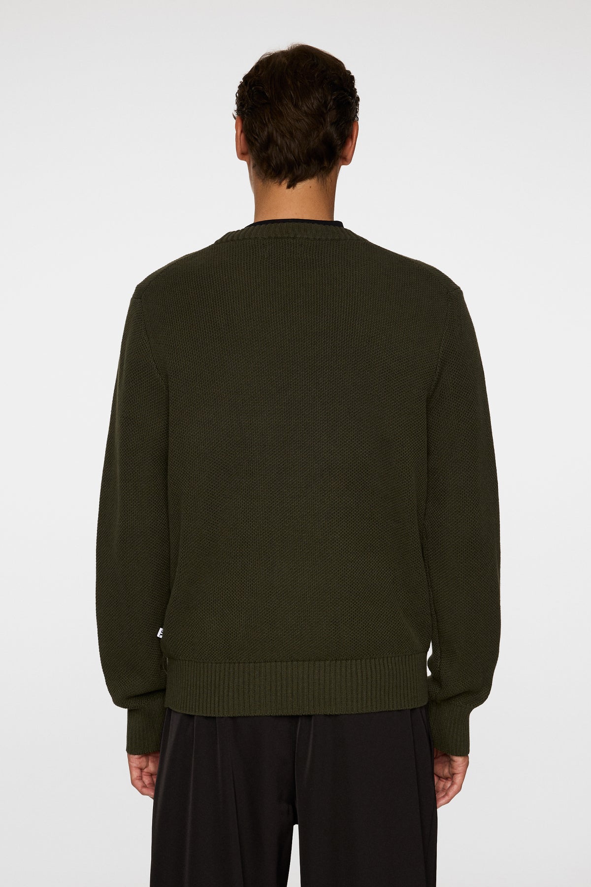 Oliver Structure Sweater in Forest Green by J.Lindeberg