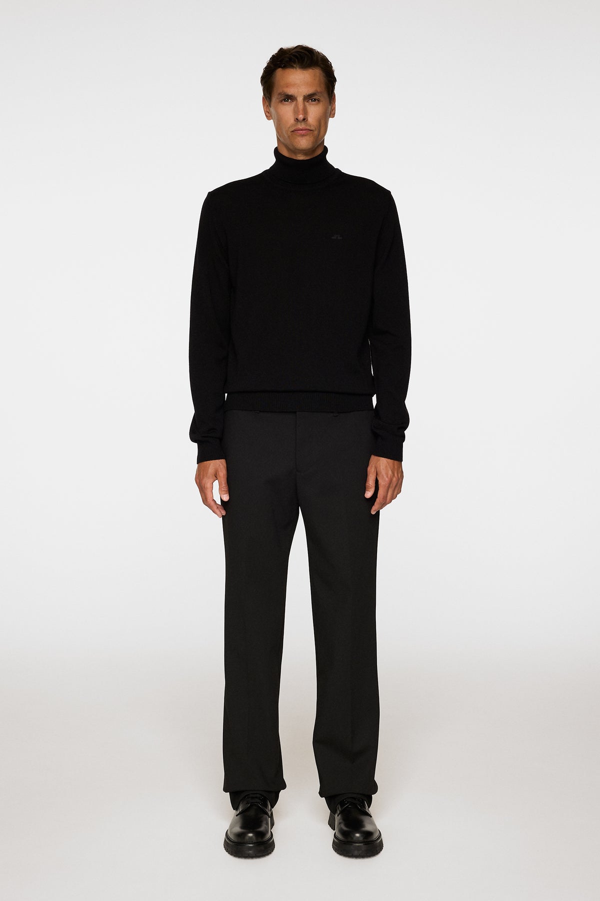 Kaden Merino Turtle Neck in Black by J.Lindeberg