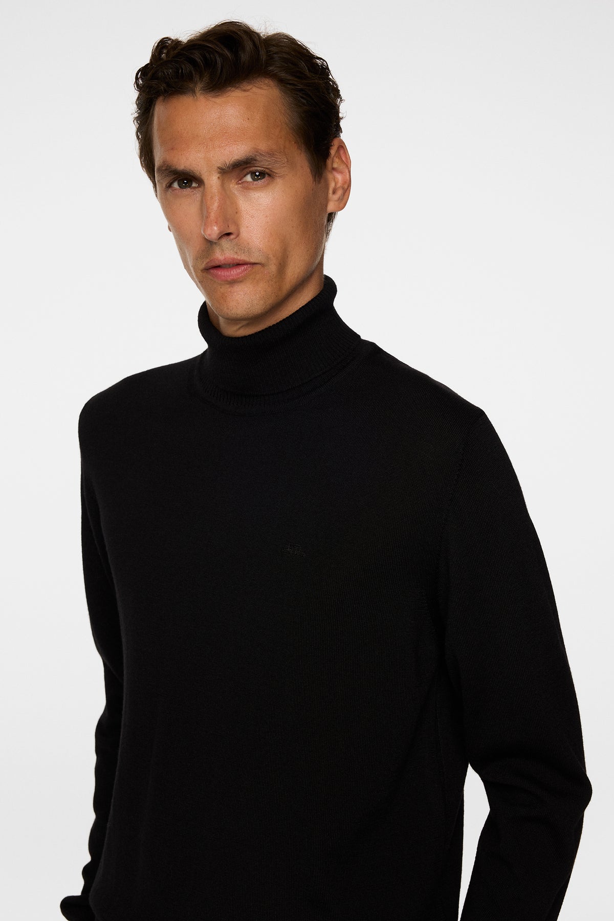 Kaden Merino Turtle Neck in Black by J.Lindeberg