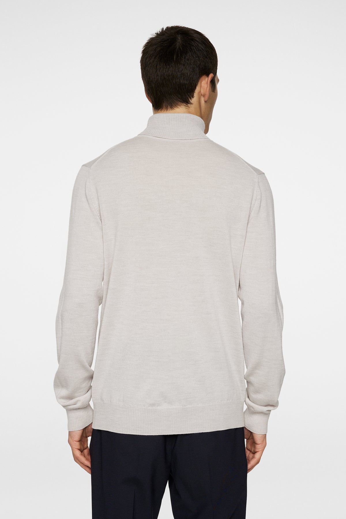 Kaden Merino Turtle Neck in Moonbeam Melange by J.Lindeberg