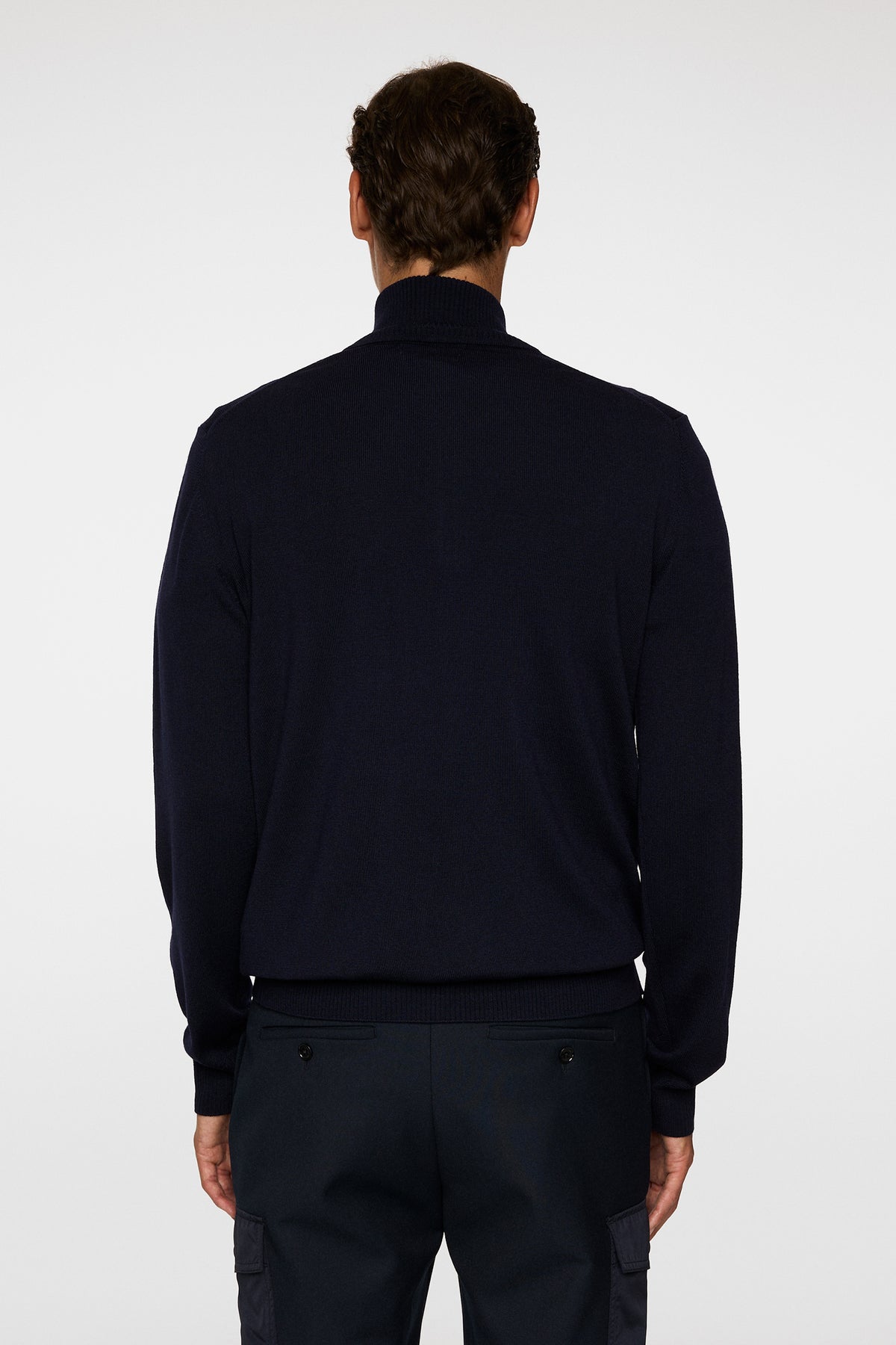 Kiyan Merino Quarter Zip in JL Navy by J.Lindeberg