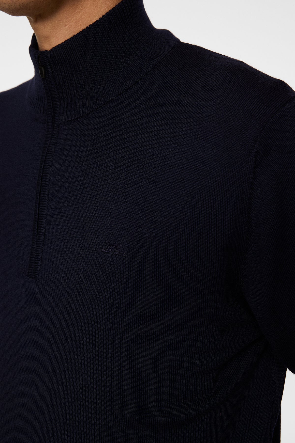 Kiyan Merino Quarter Zip in JL Navy by J.Lindeberg