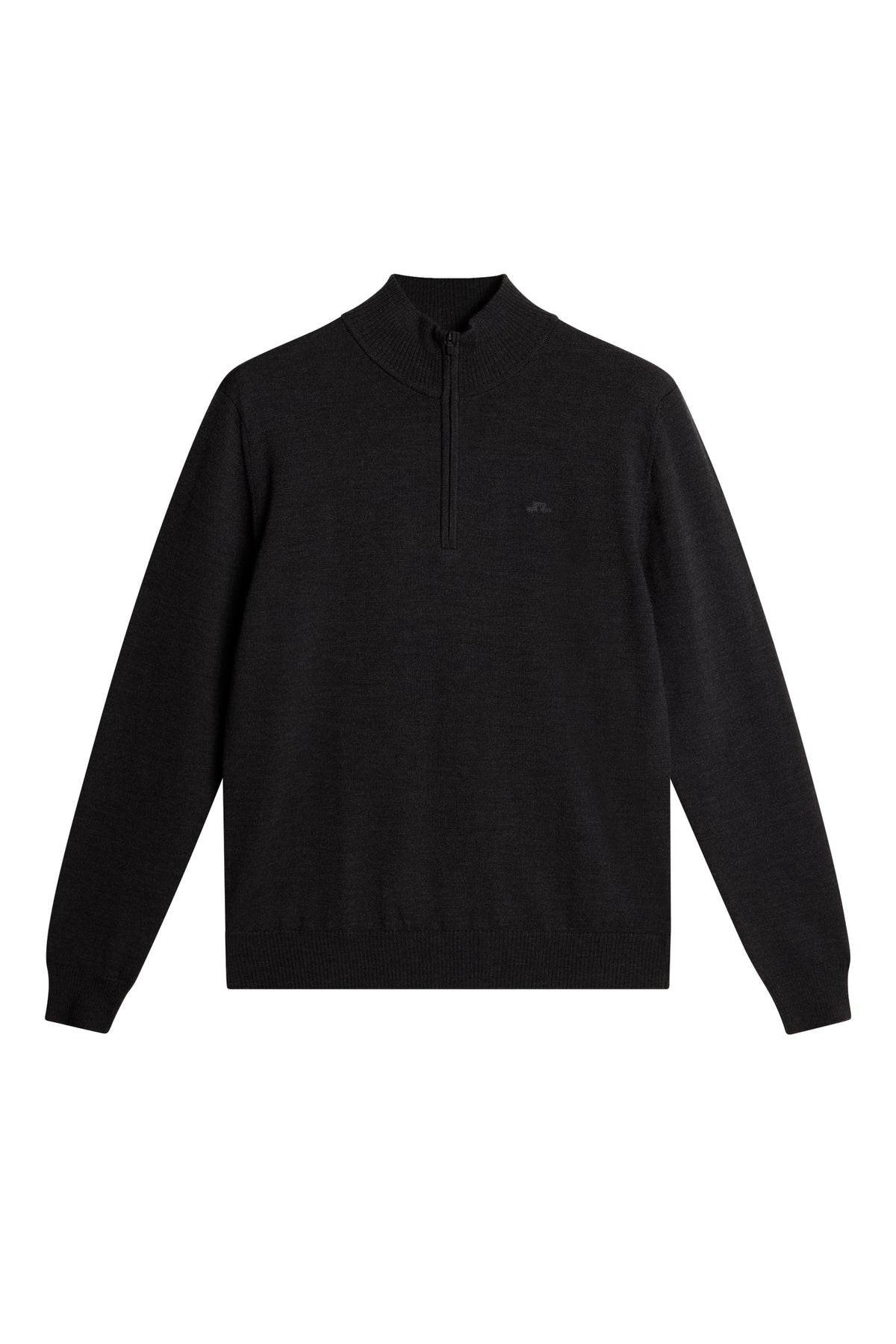 Kiyan Merino Quarter Zip in Dark Grey Melange by J.Lindeberg