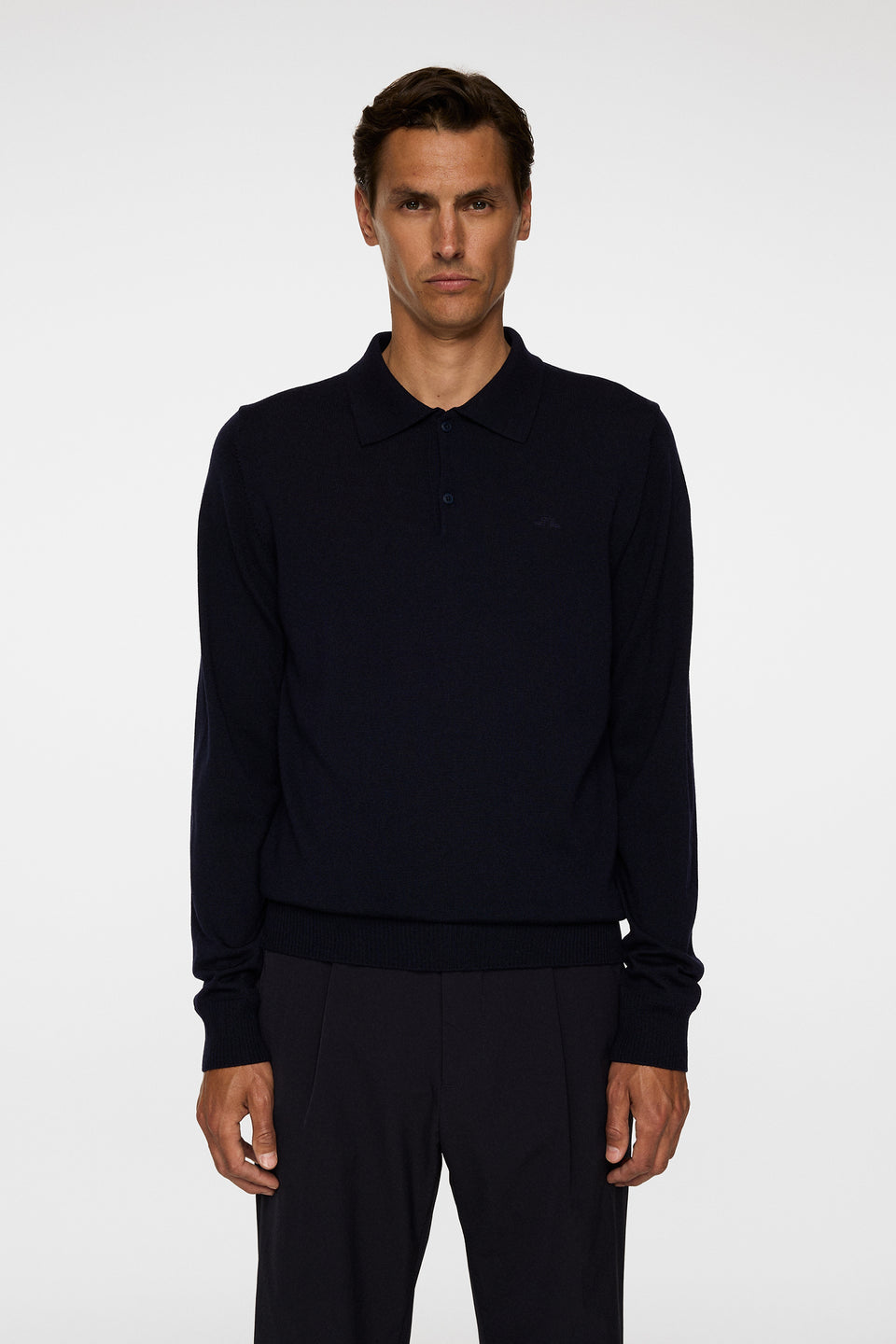 Kai Knitted Merino Polo / JL Navy