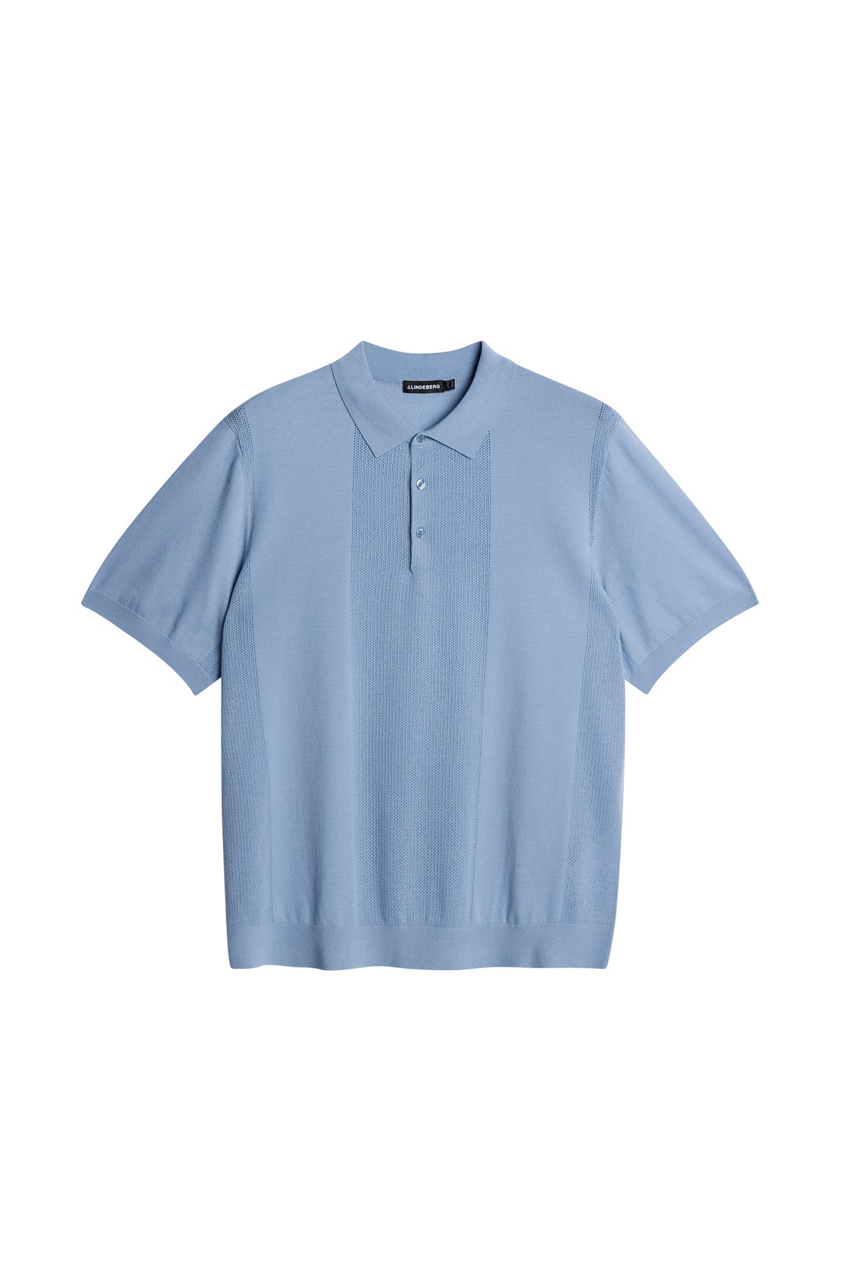 Reymond Solid Stripe Polo in Rain Washed by J.Lindeberg