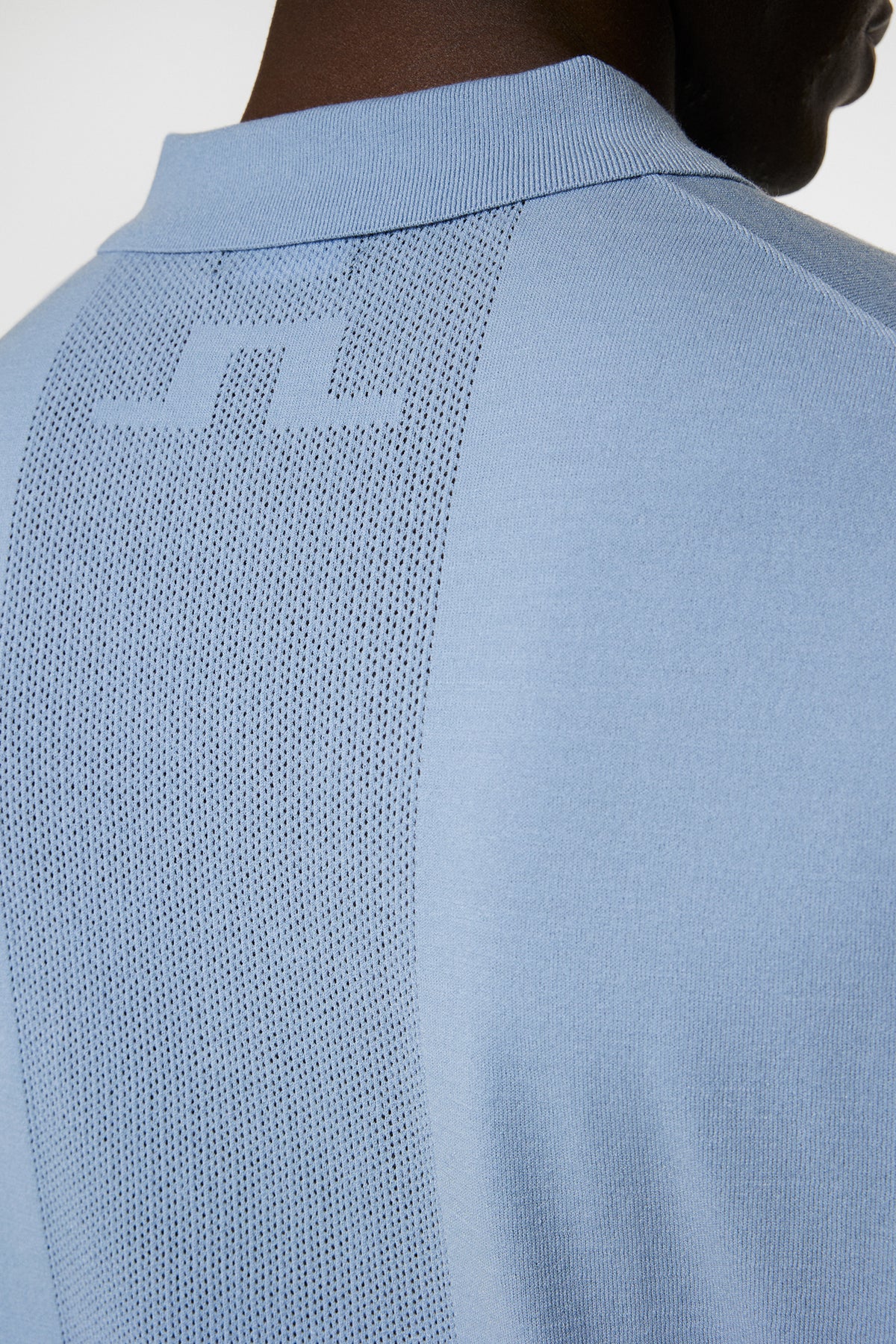 Reymond Solid Stripe Polo in Rain Washed by J.Lindeberg