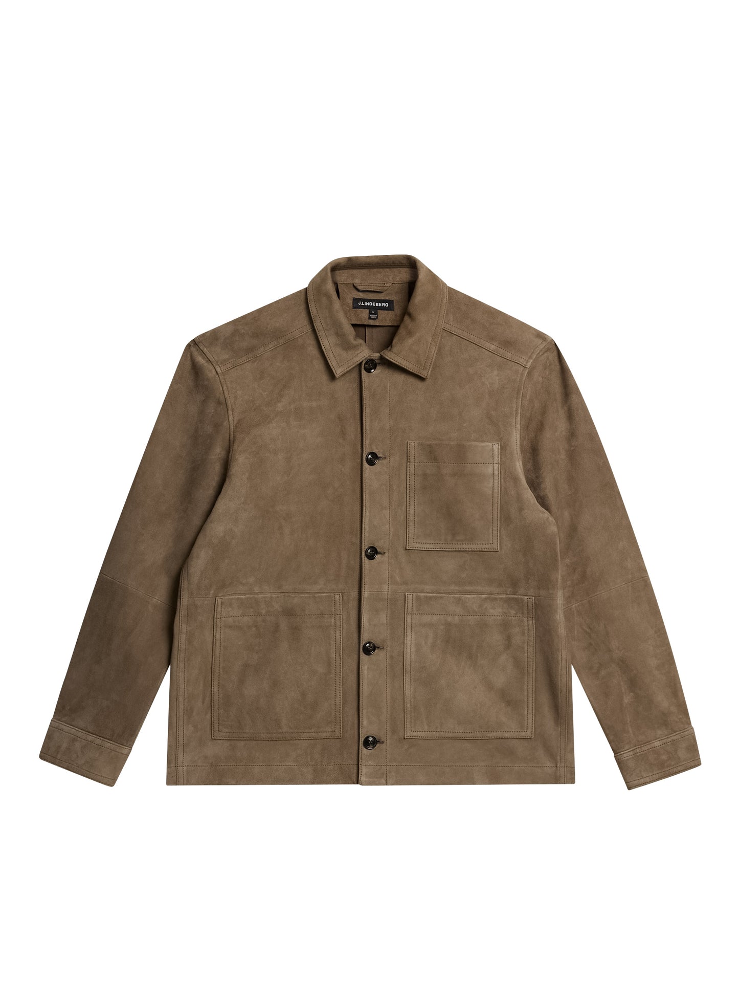 Walt Suede Overshirt in Walnut by J.Lindeberg