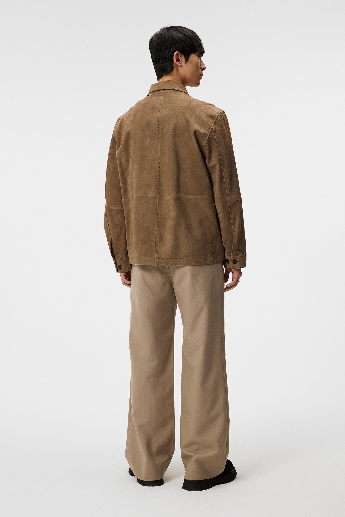 Walt Suede Overshirt in Walnut by J.Lindeberg