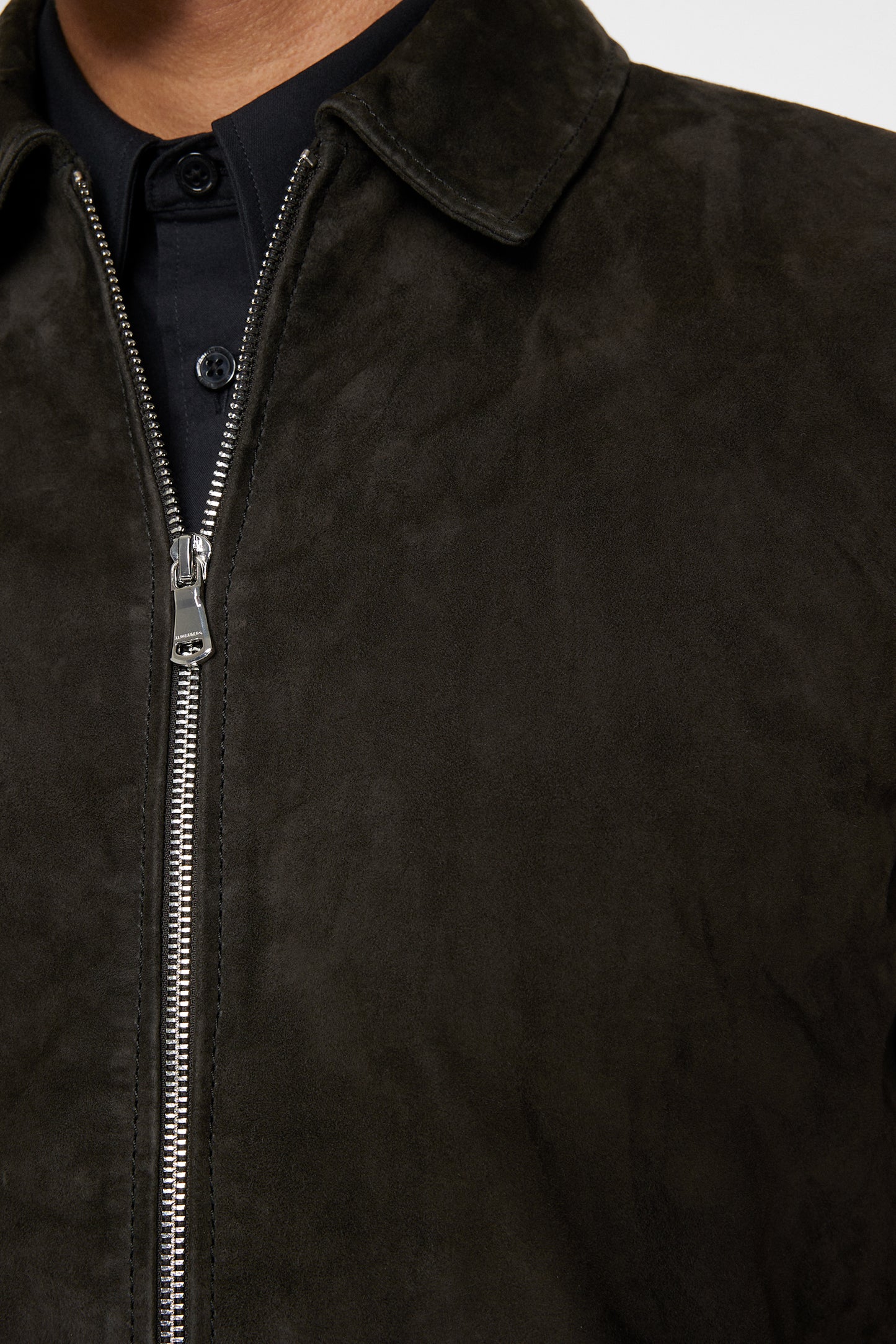 Jonah WR Suede Overshirt in Washed Black by J.Lindeberg