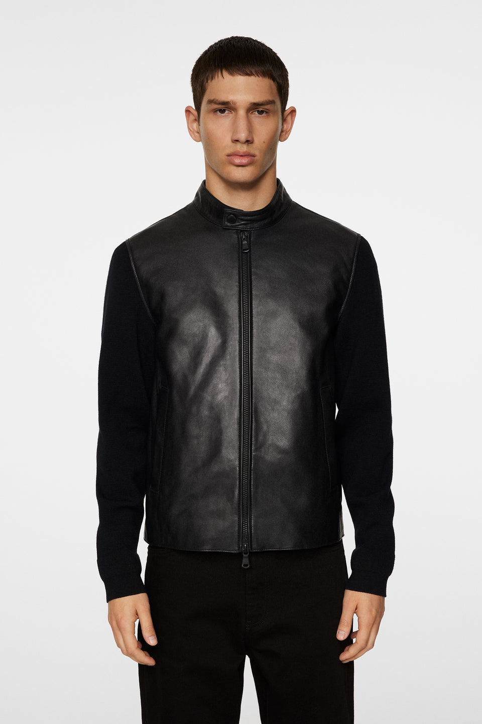 Wade Leather Hybrid Jacket / Black