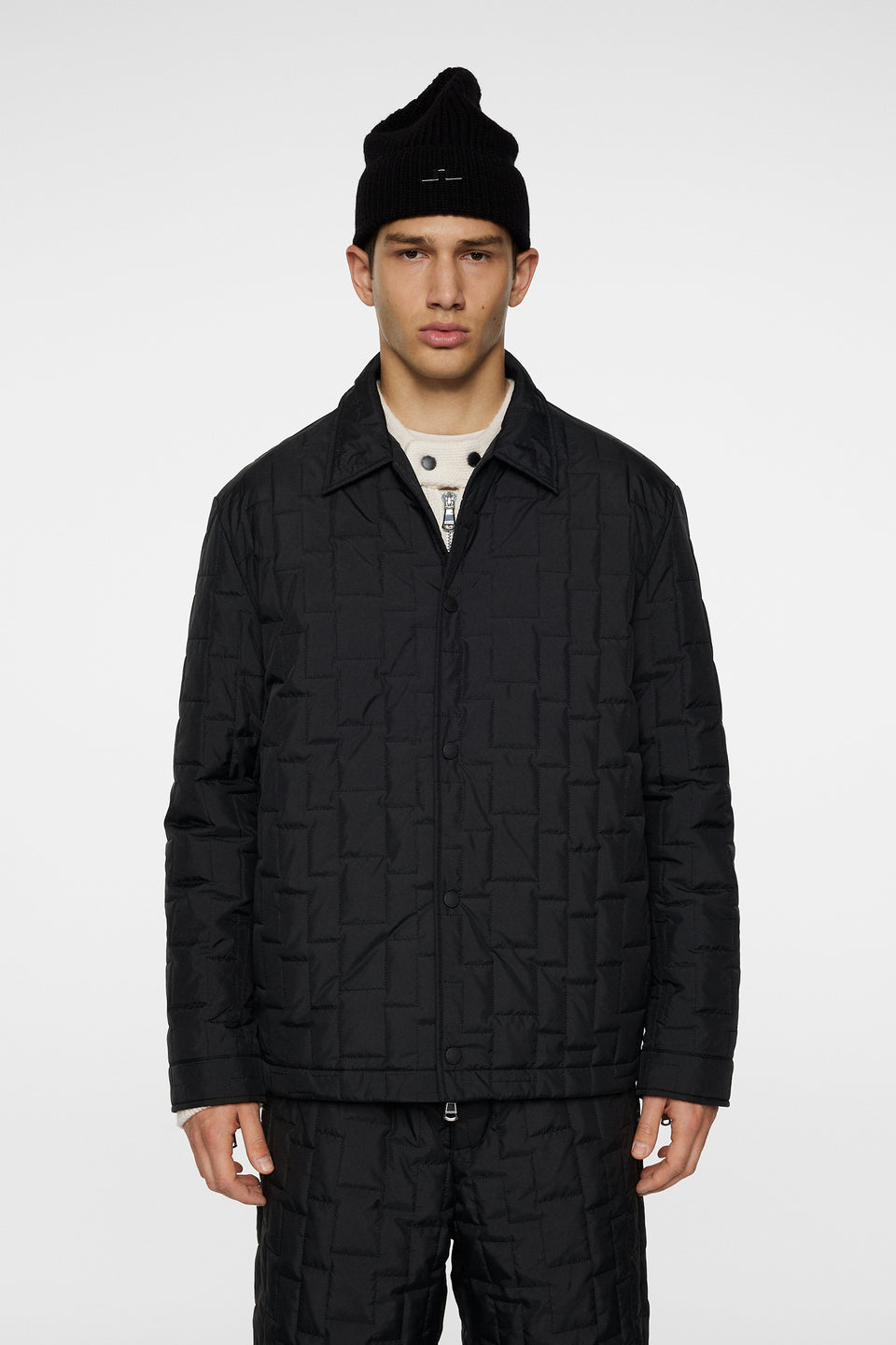 Tibor Bridge quilt Overshirt / Black