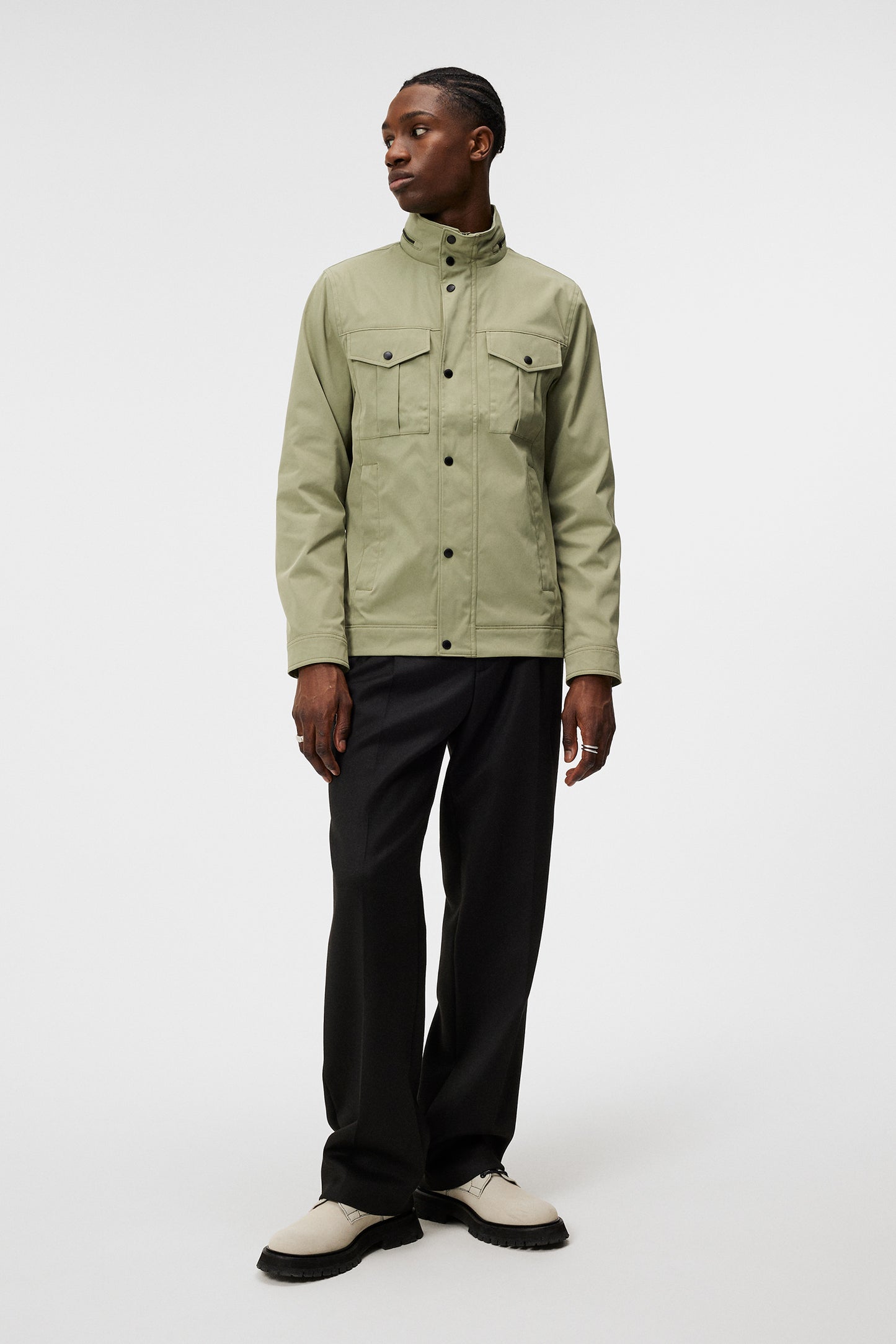 Bailey Poly Jacket in Oil Green by J.Lindeberg