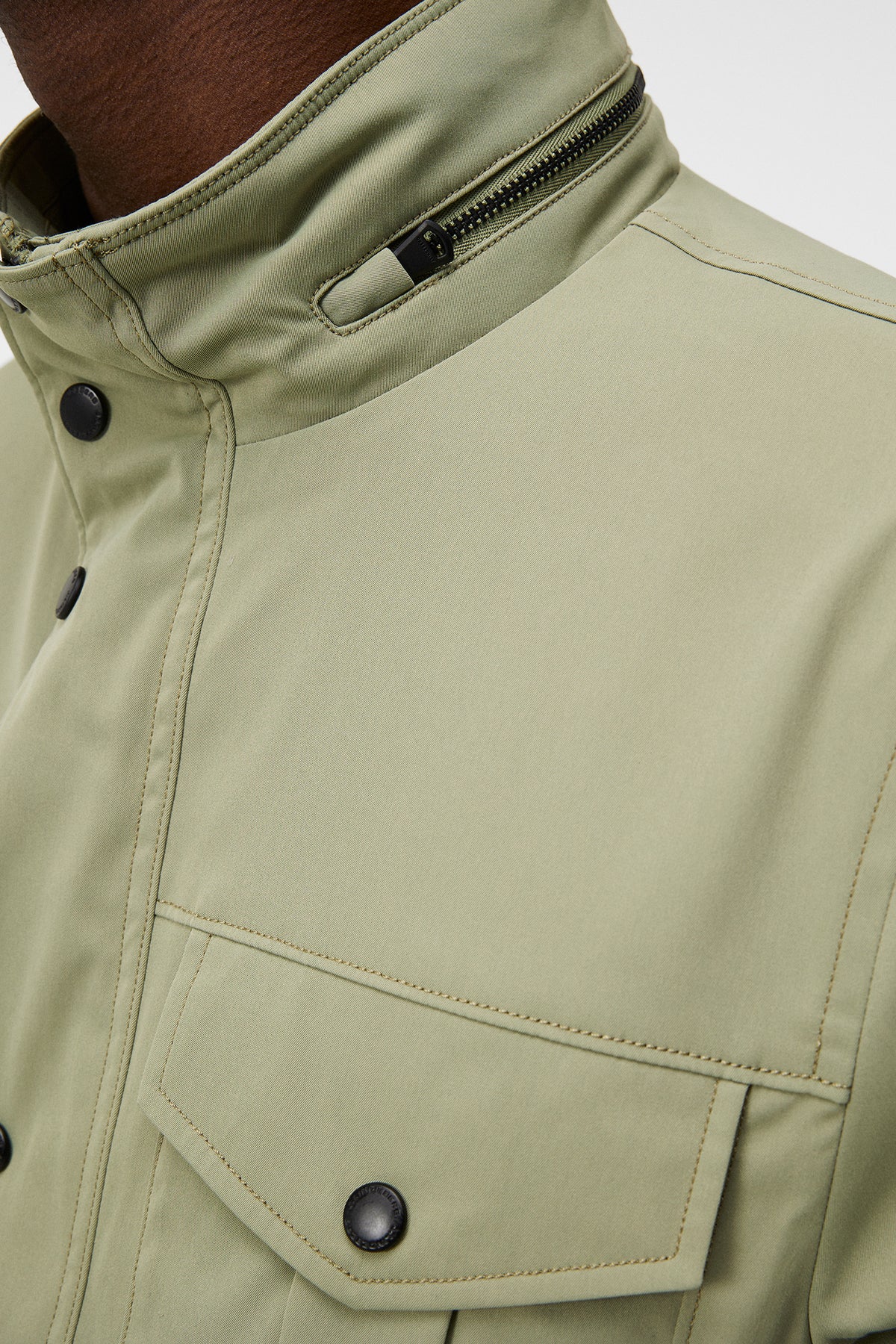 Bailey Poly Jacket in Oil Green by J.Lindeberg