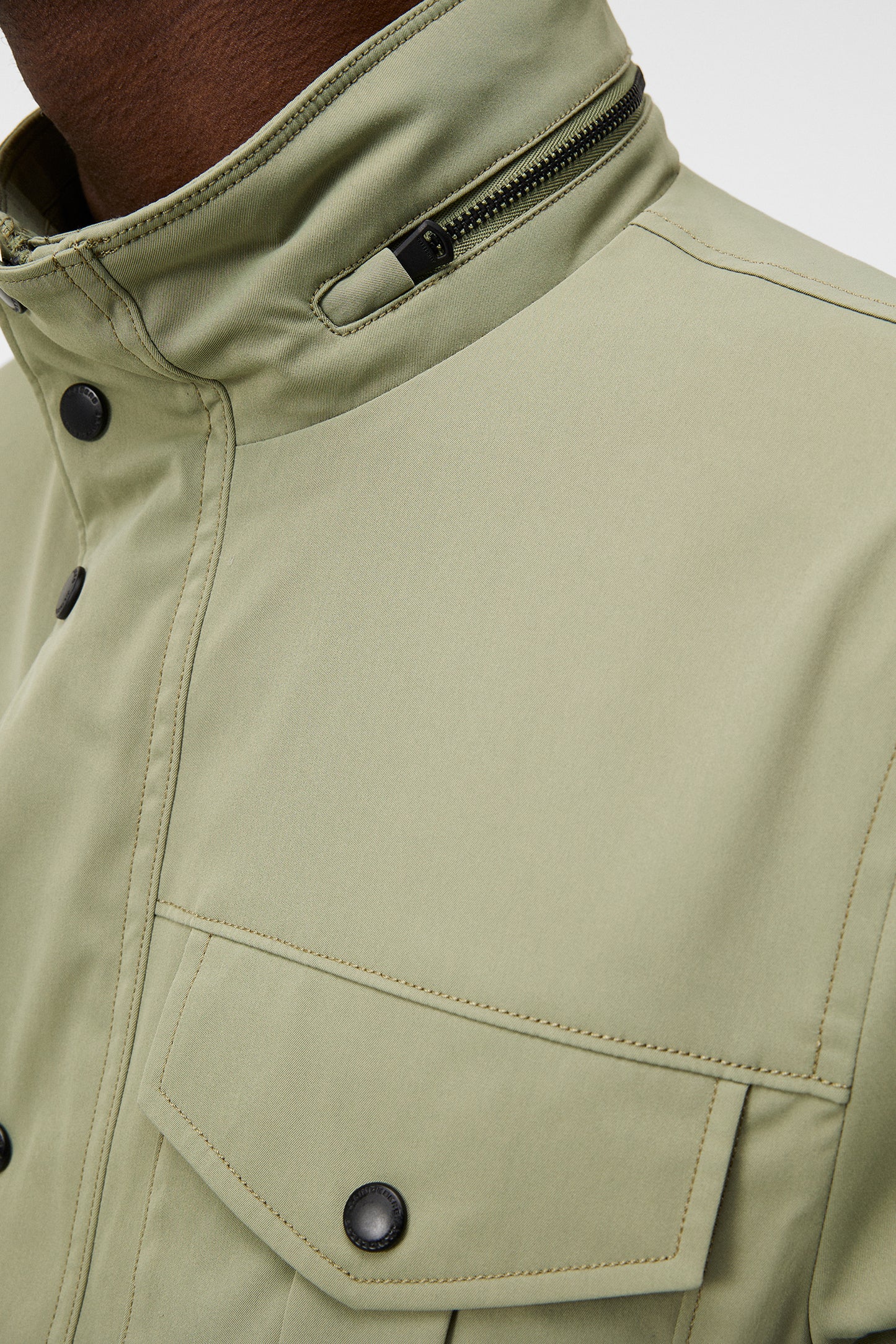 Bailey Poly Jacket in Oil Green by J.Lindeberg