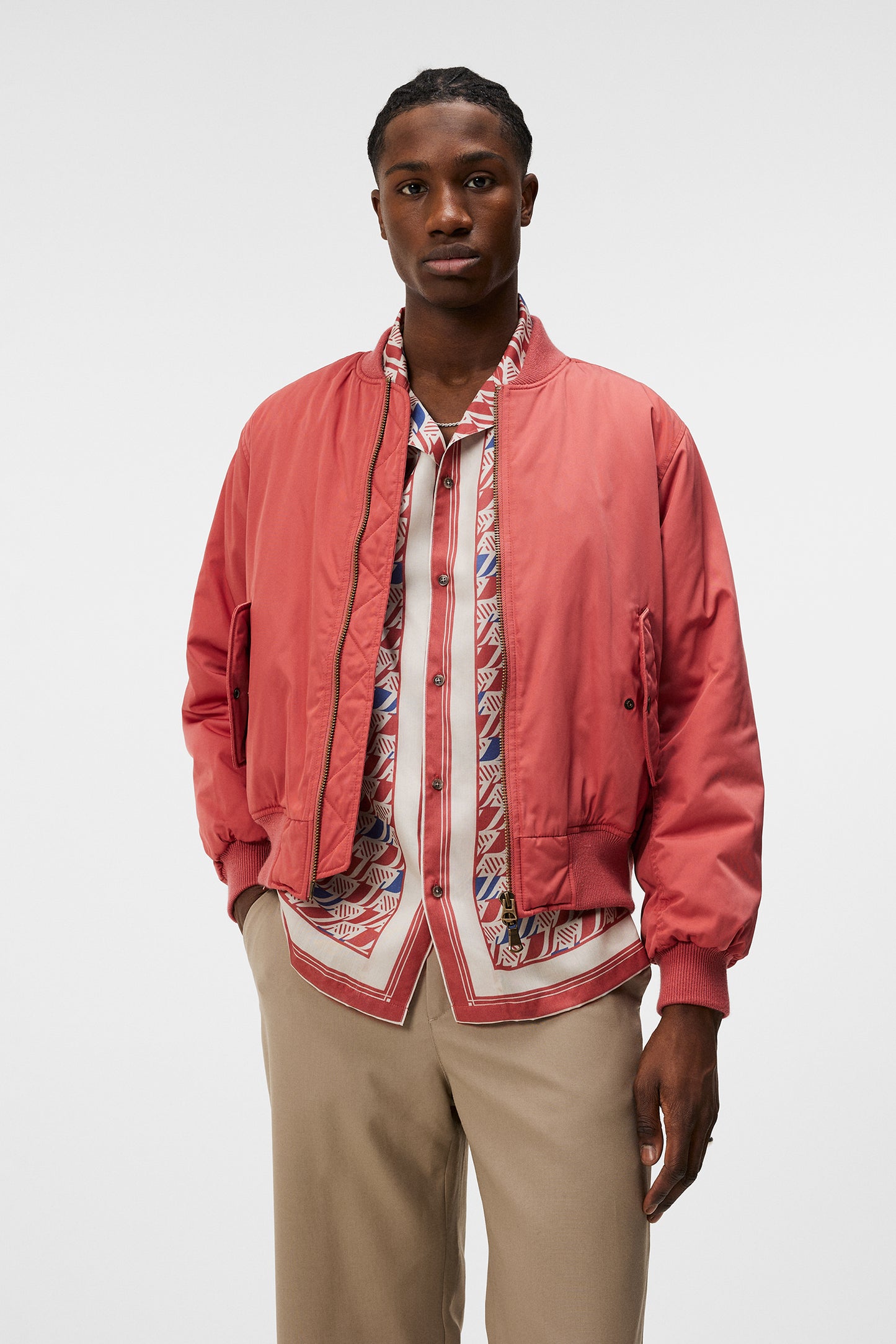 Bradfield Twill Nylon jacket in Dusty Cedar by J.Lindeberg
