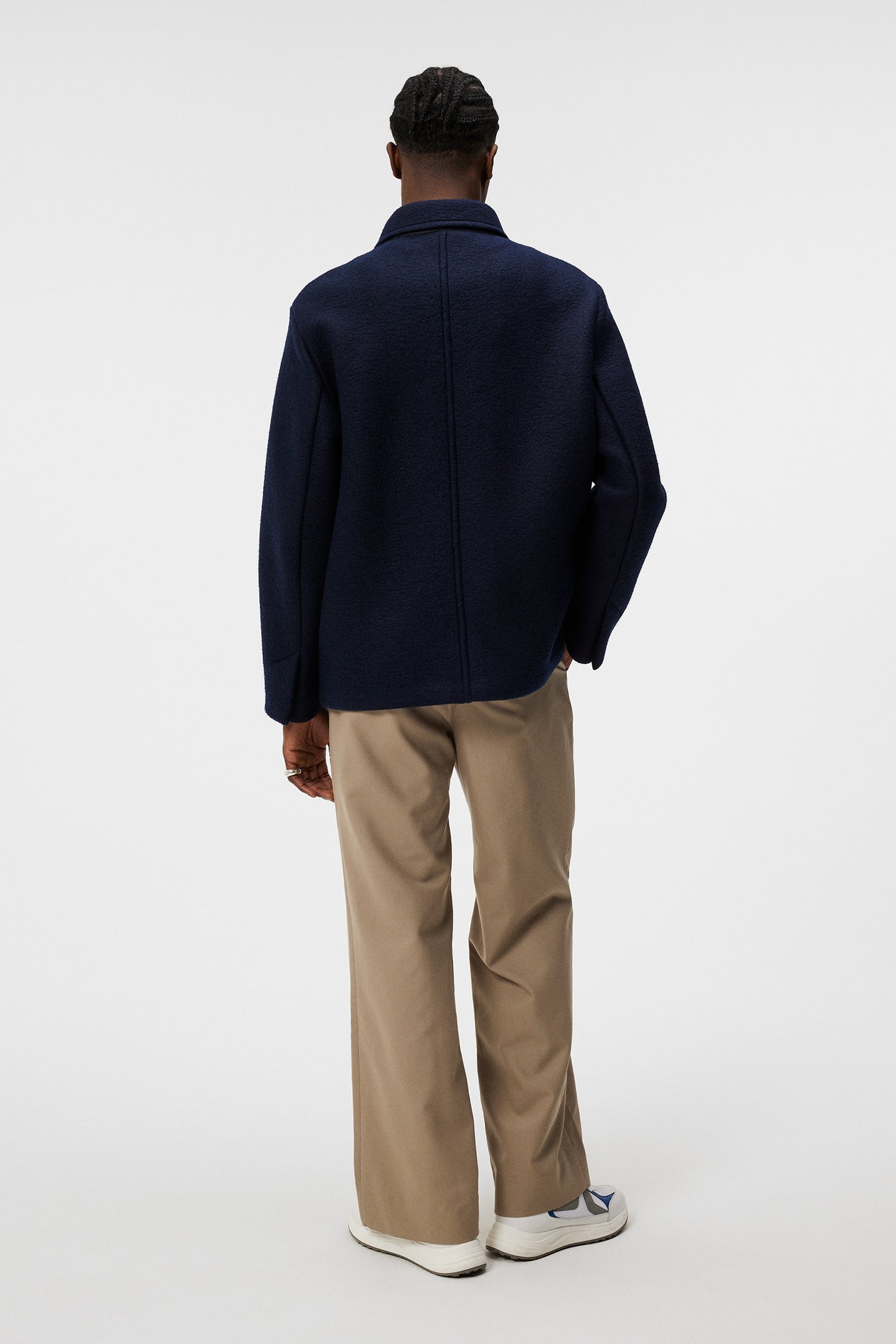Ferdi Wool Mix Jacket in JL Navy by J.Lindeberg