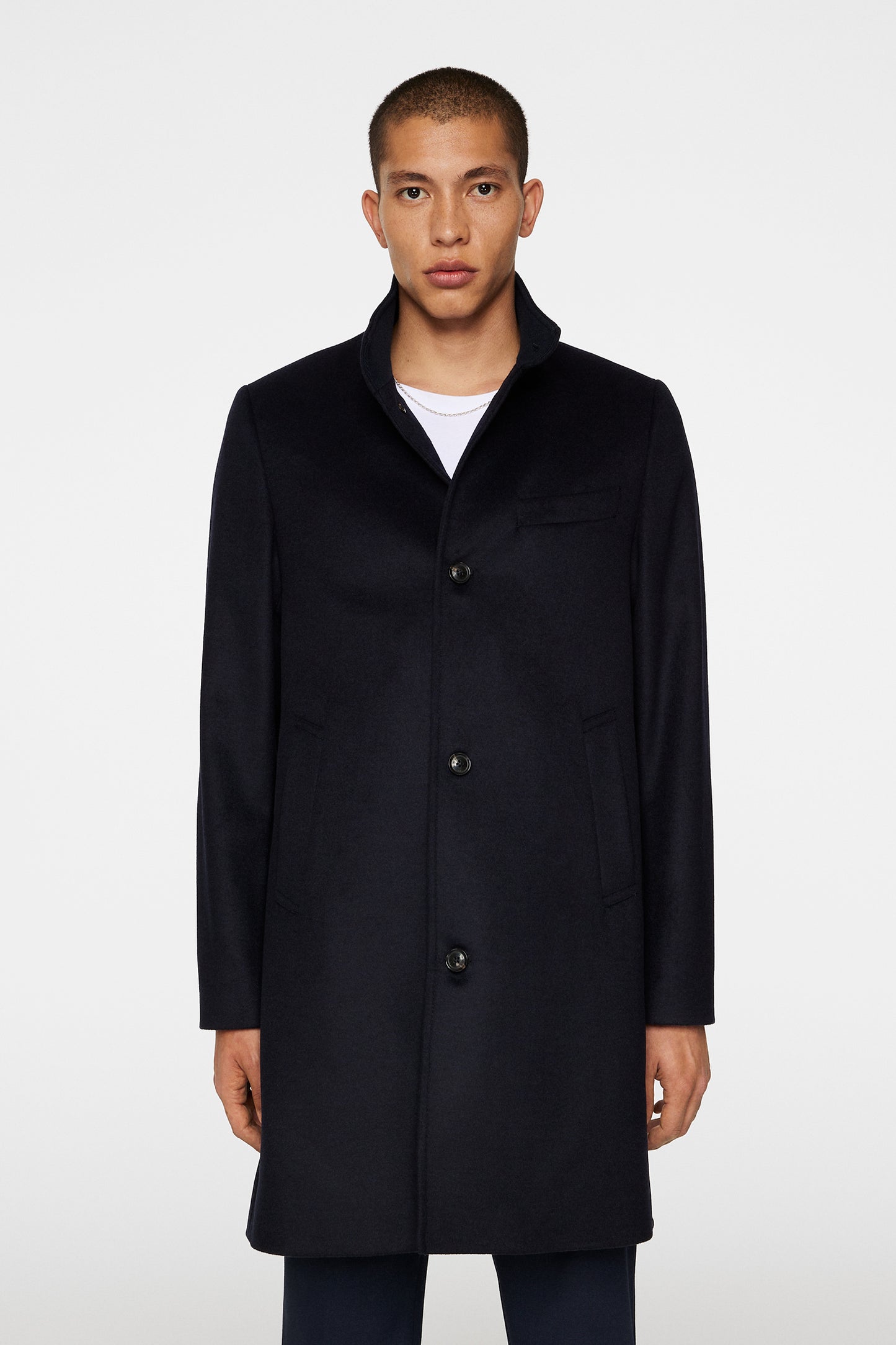 Jesse Melton Cashmere coat in JL Navy by J.Lindeberg