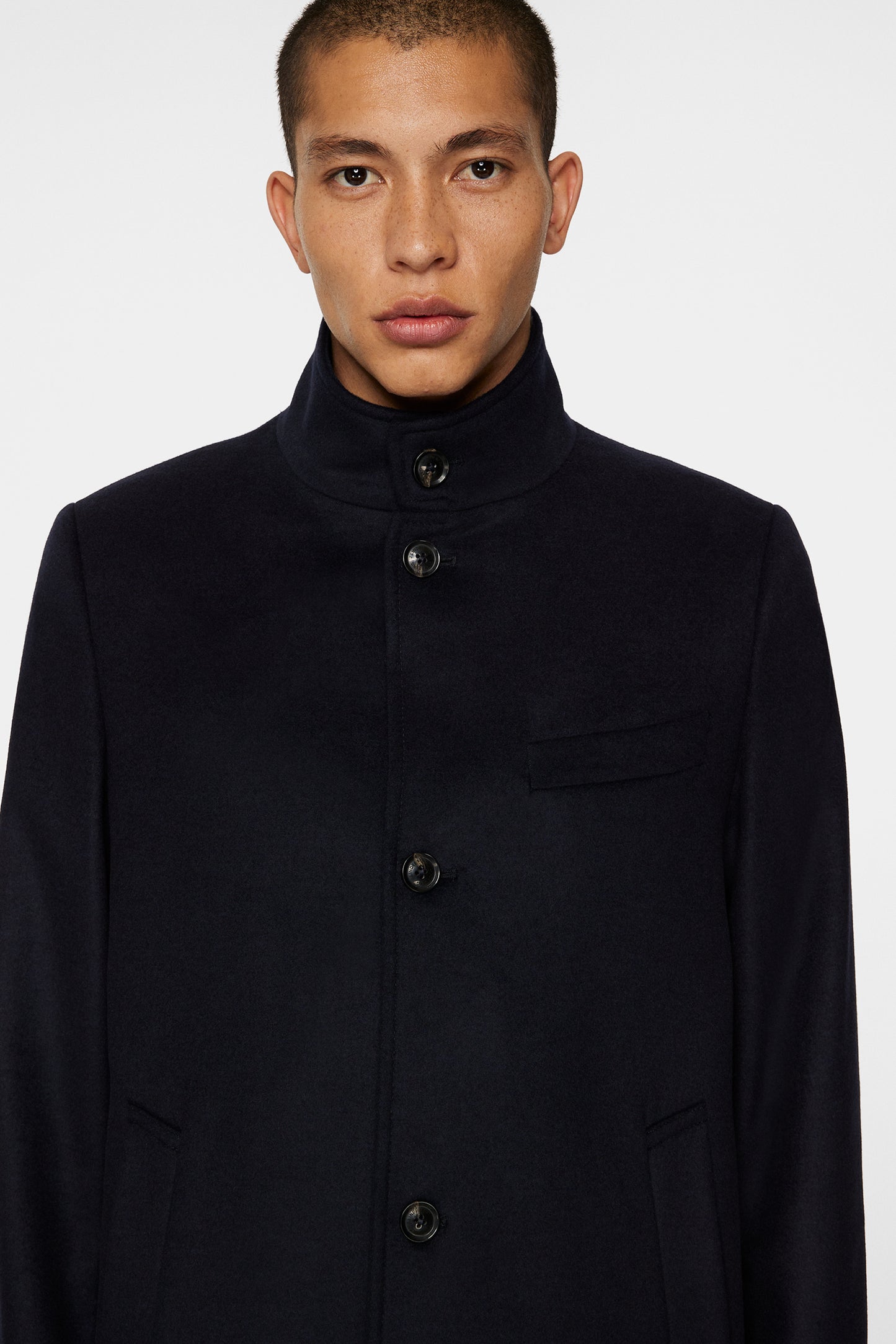 Jesse Melton Cashmere coat in JL Navy by J.Lindeberg