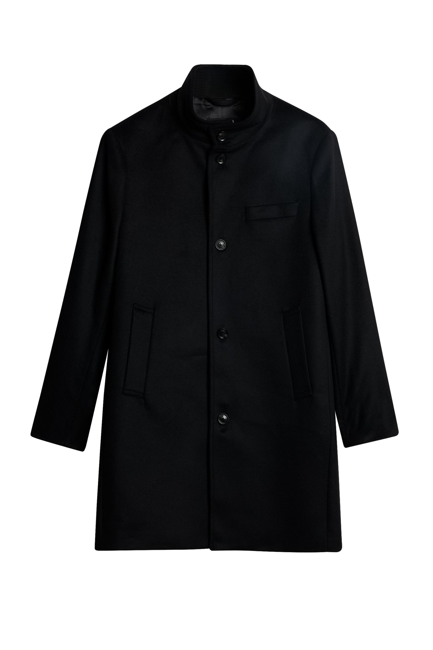 Jesse Melton Cashmere coat in Black by J.Lindeberg