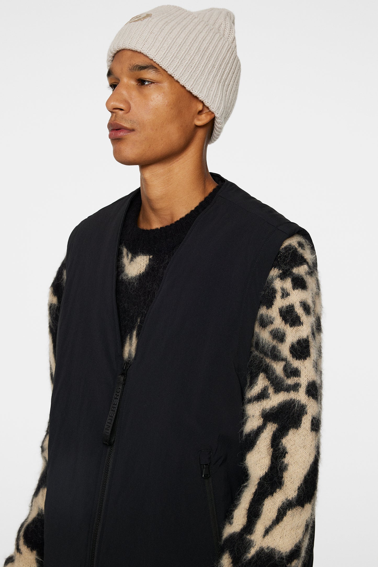 Cain Padded Vest in Black by J.Lindeberg