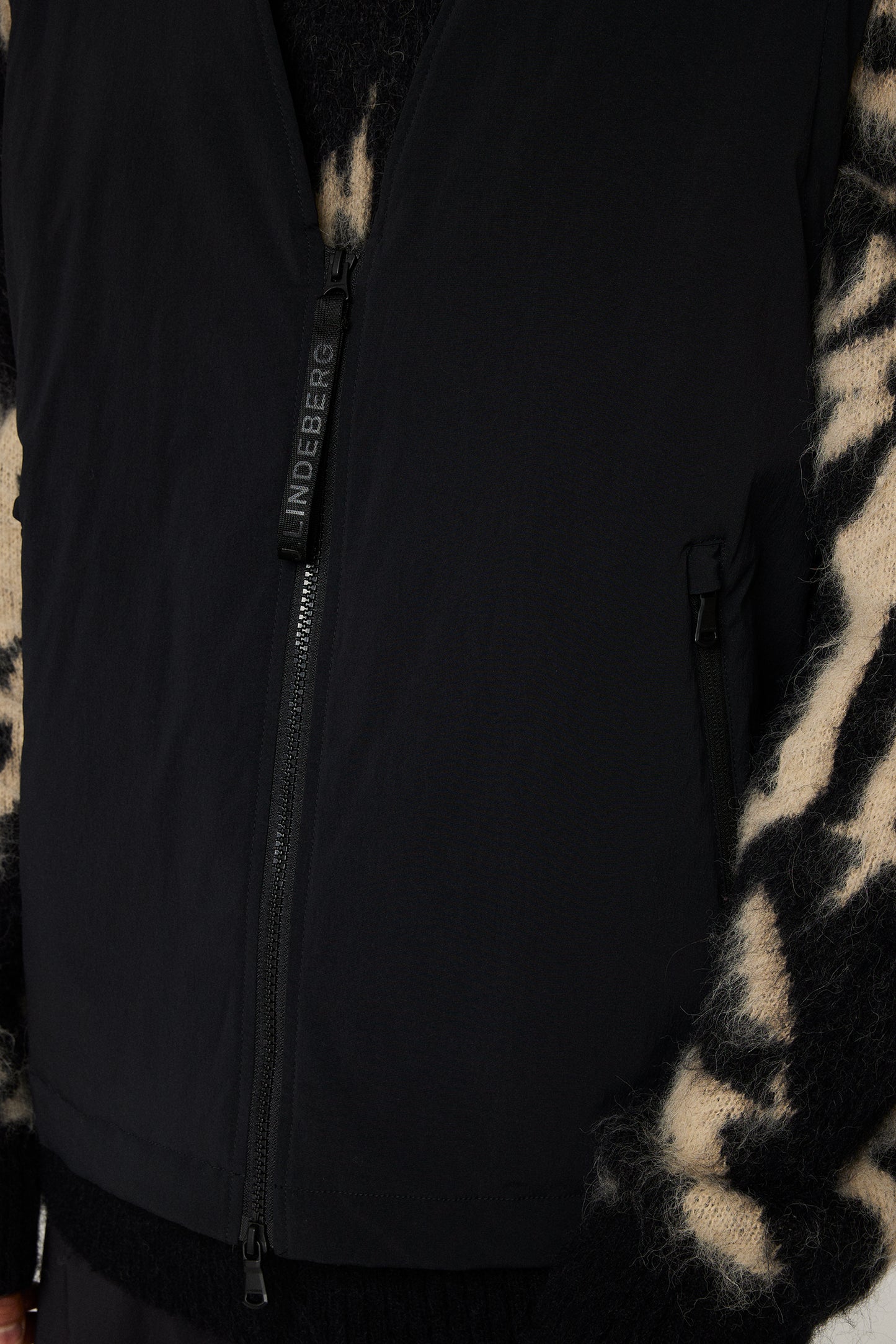 Cain Padded Vest in Black by J.Lindeberg