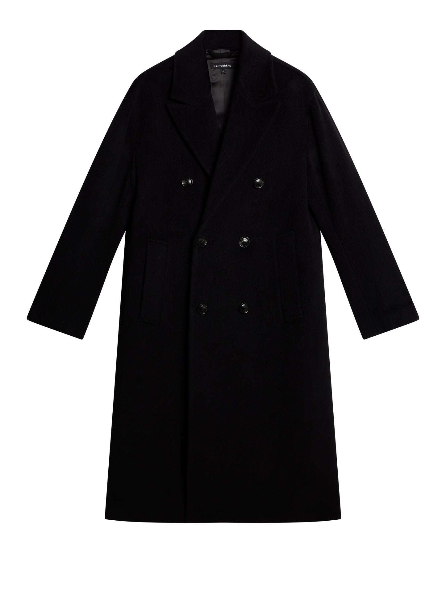 Willy Wool Coat in Black by J.Lindeberg