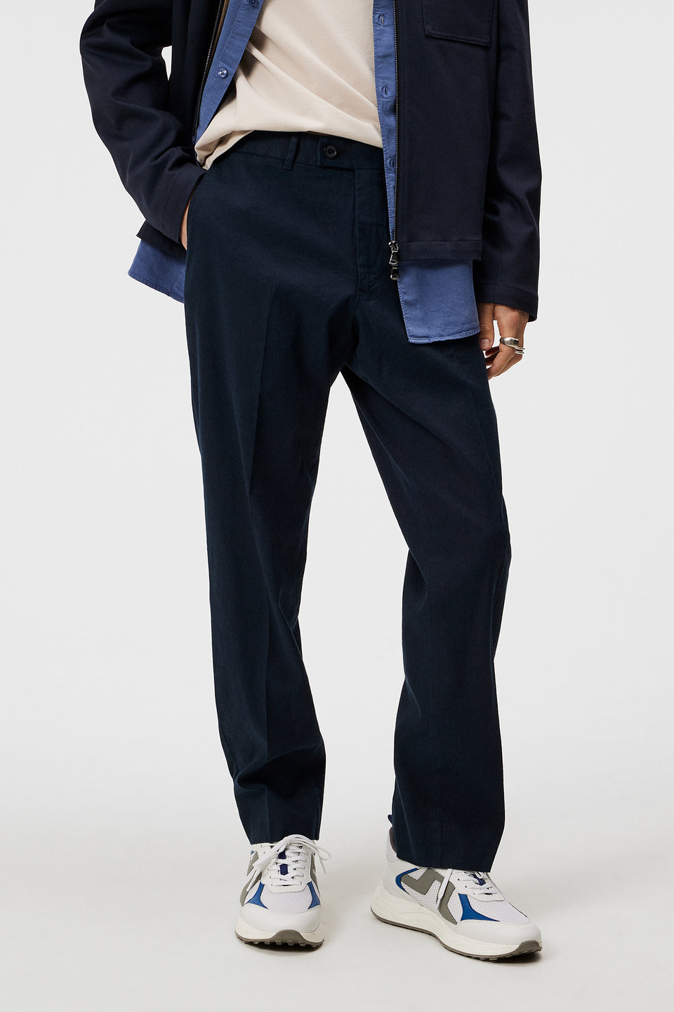 Lois Linen Stretch Pants / JL Navy