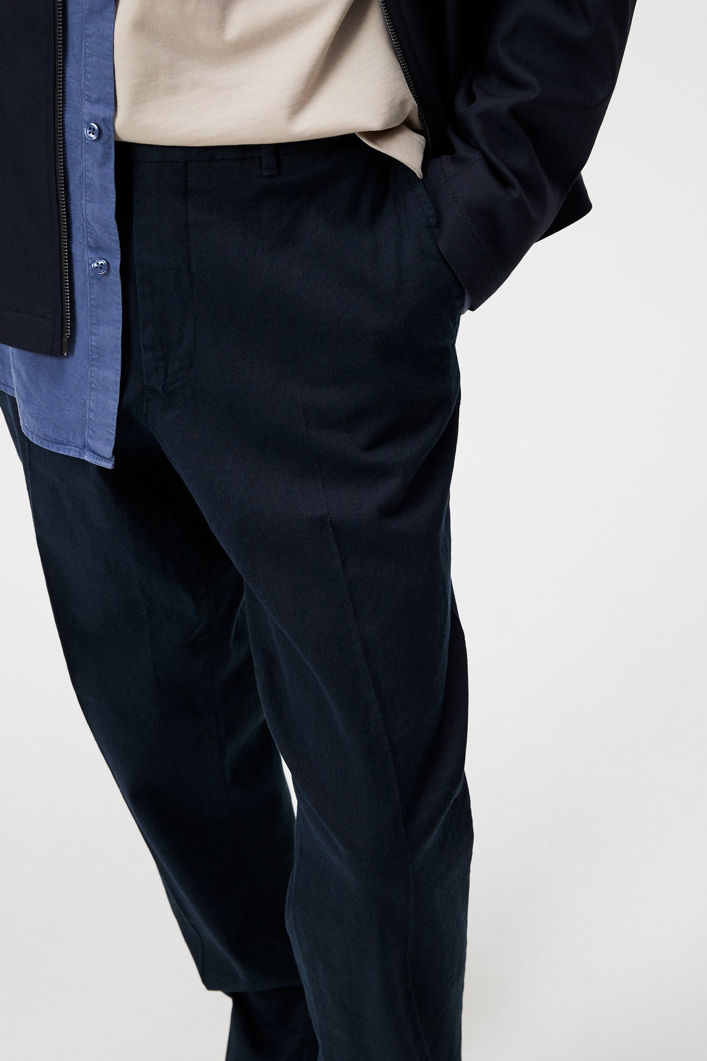Lois Linen Stretch Pants in JL Navy by J.Lindeberg