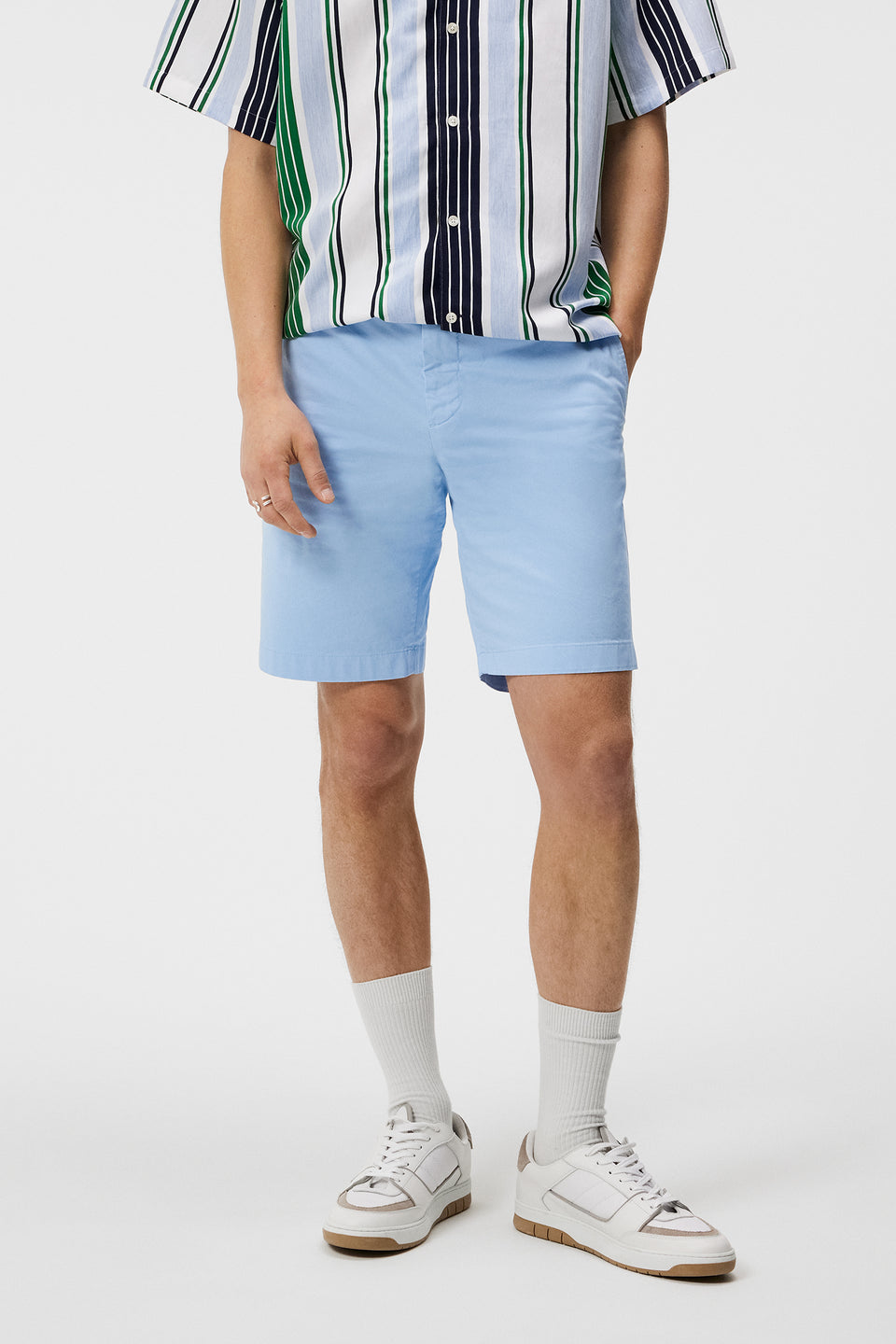Nathan Cloud Satin Shorts / Chambray Blue